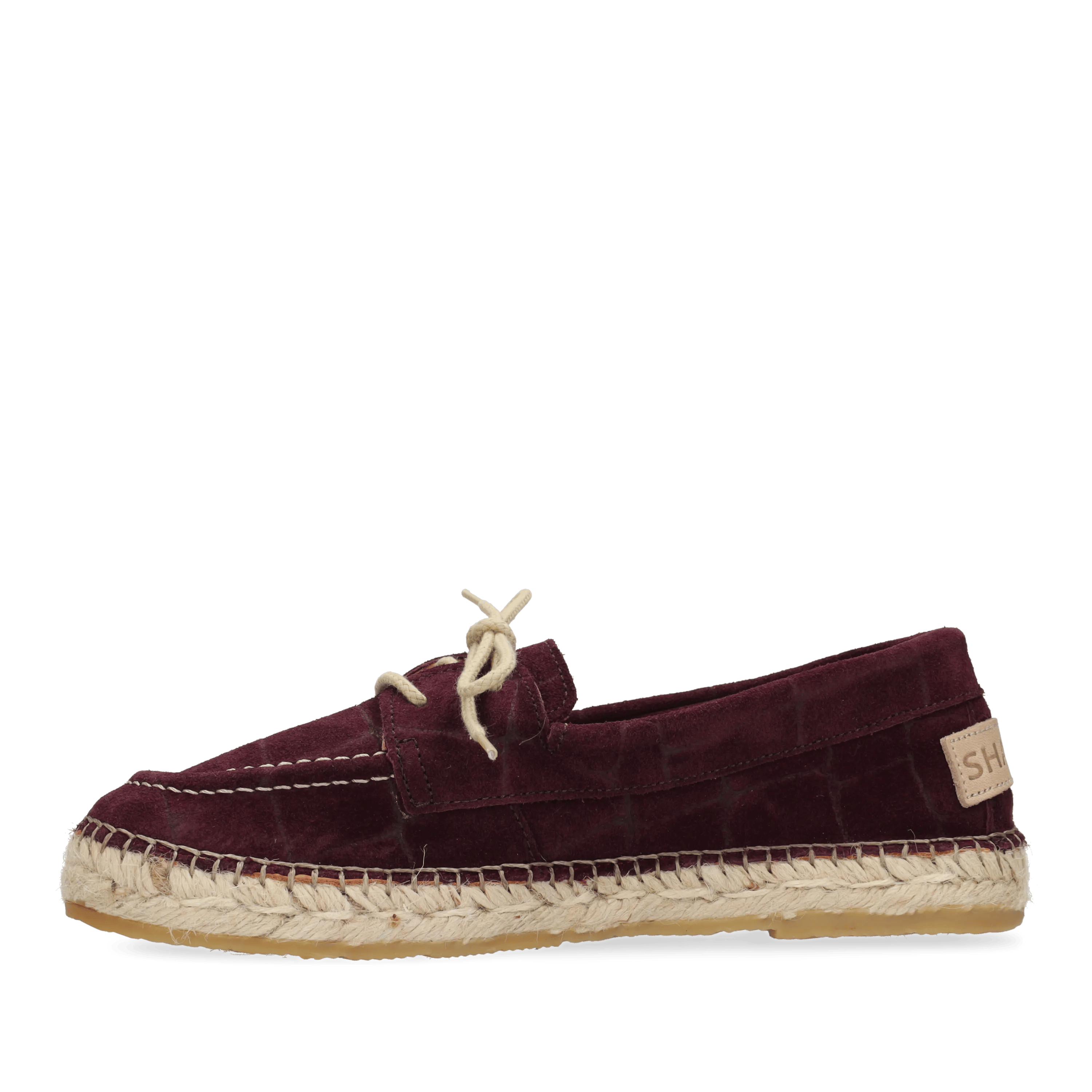 Elche Cruise espadrille Suède Bordeauxrood