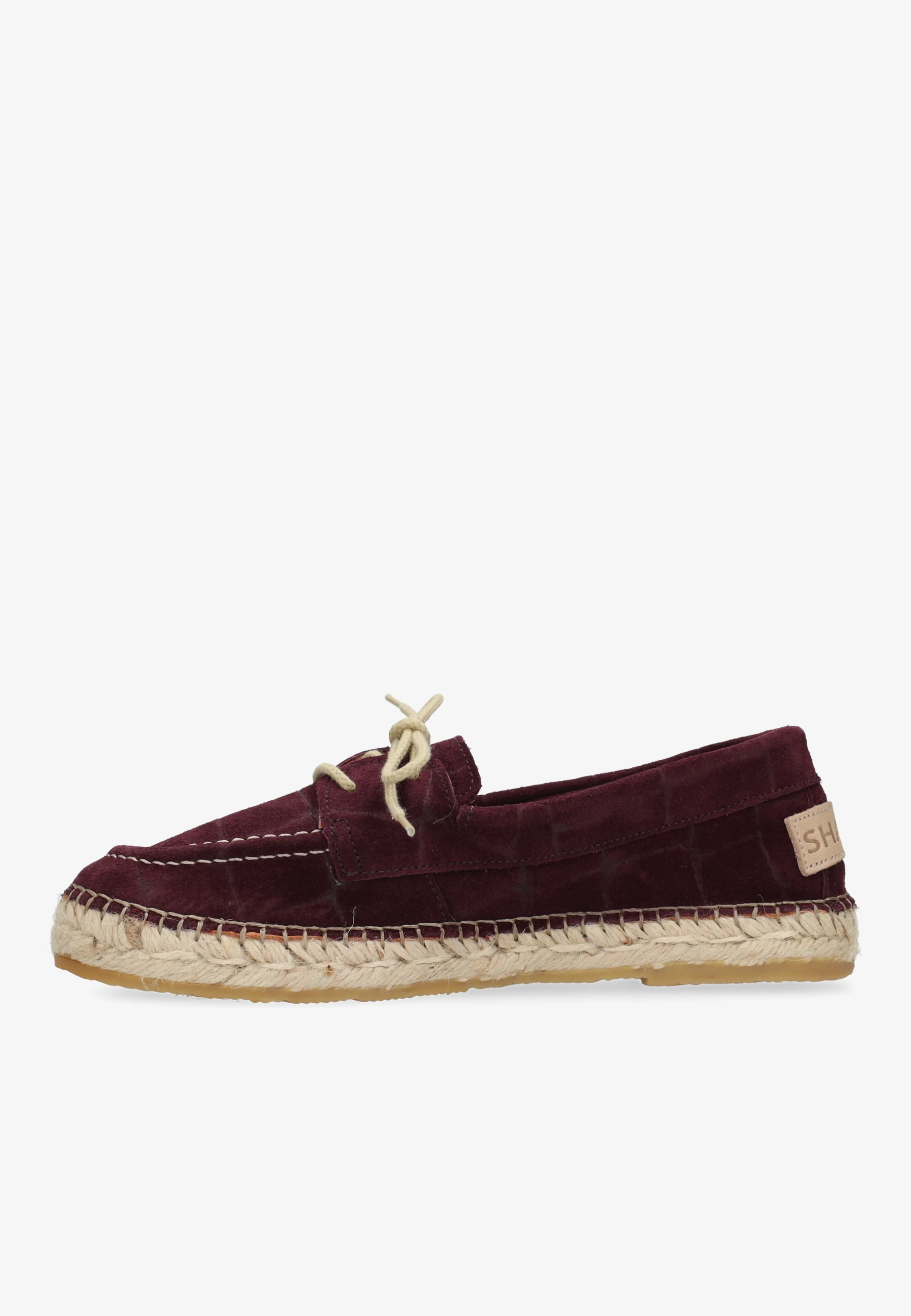 Elche Cruise espadrille Suède Bordeauxrood