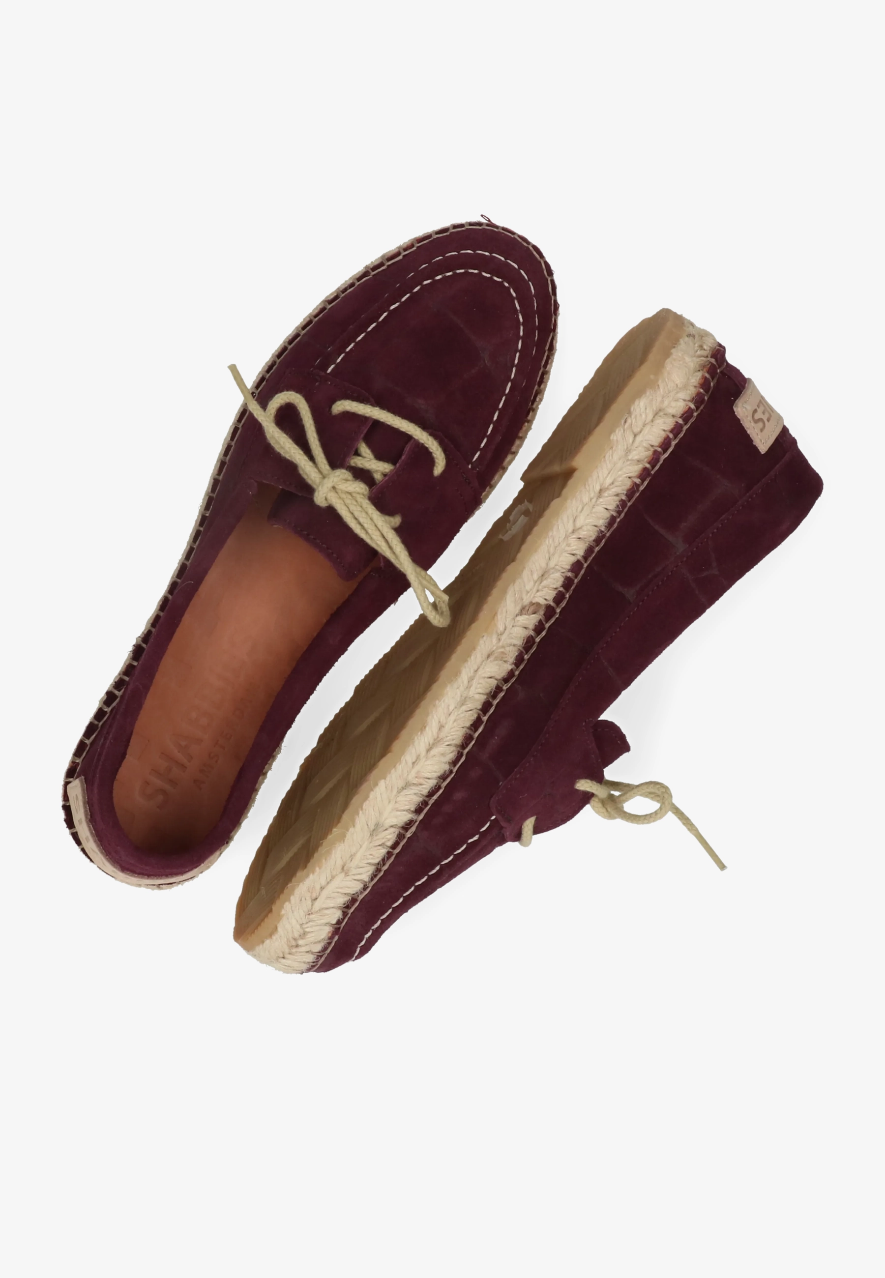 Elche Cruise espadrille Suède Bordeauxrood