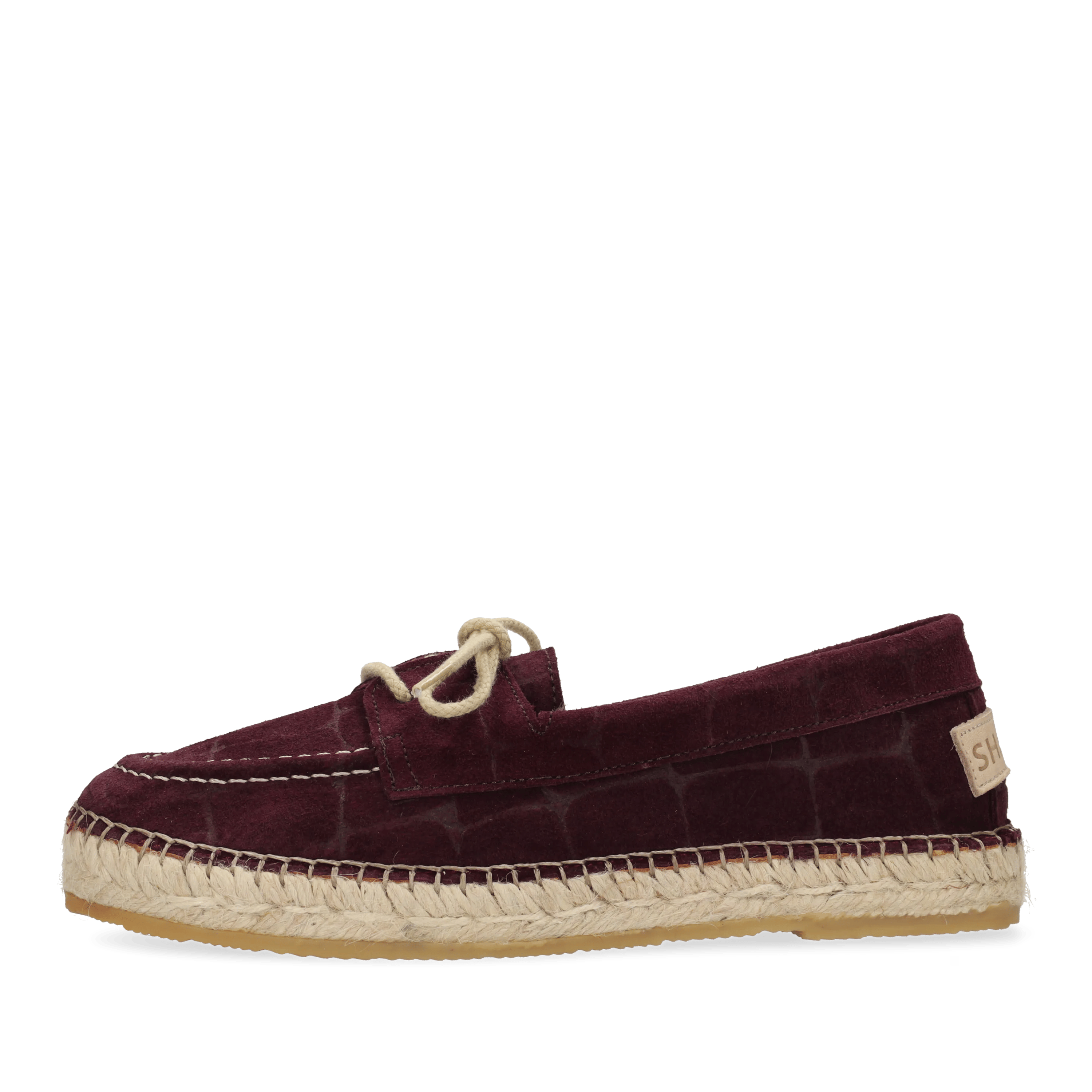 Elche Cruise espadrille Suède Bordeauxrood