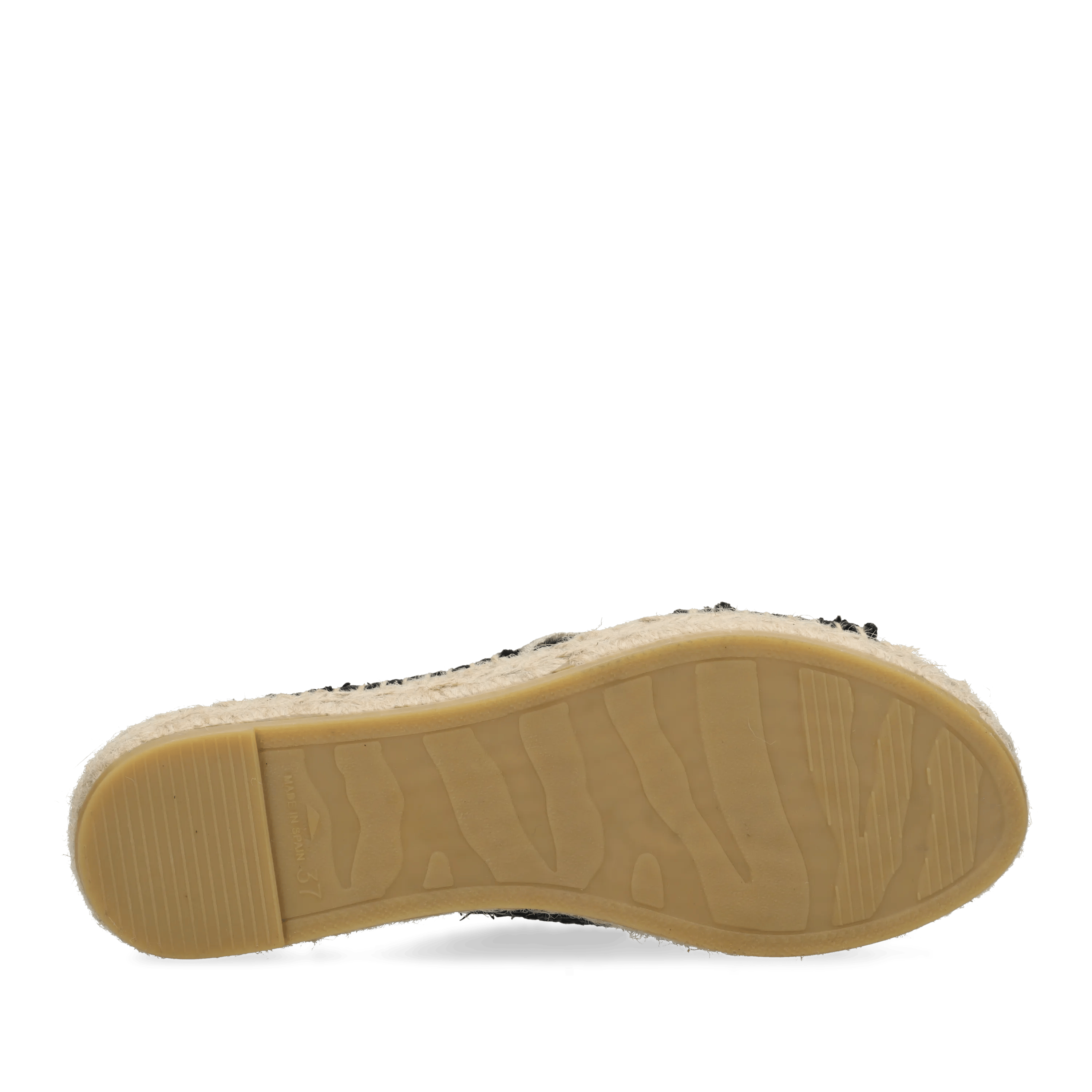 Kira Cross espadrille Raffia Zwart