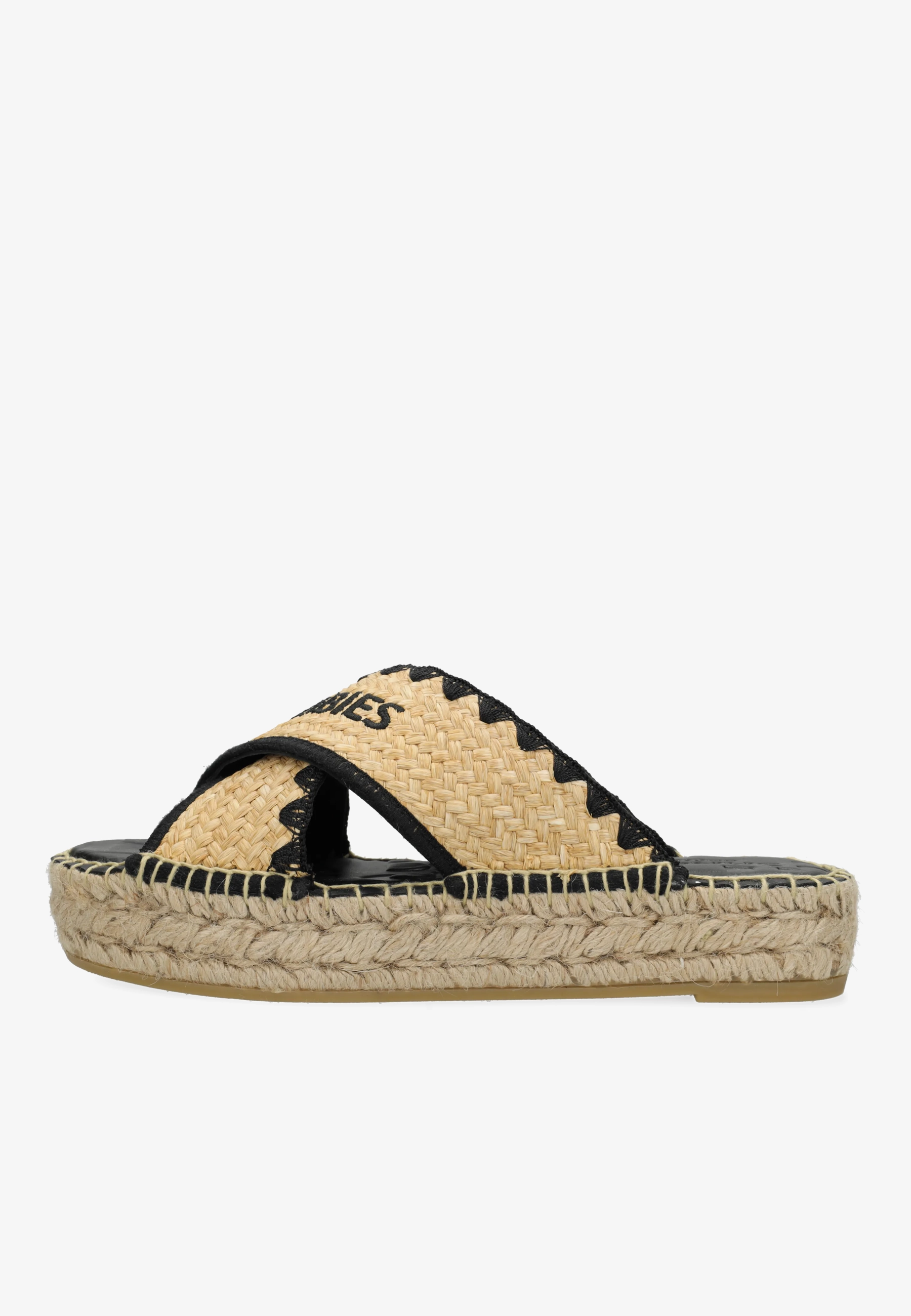 Kira Cross Espadrille Raffia Natural