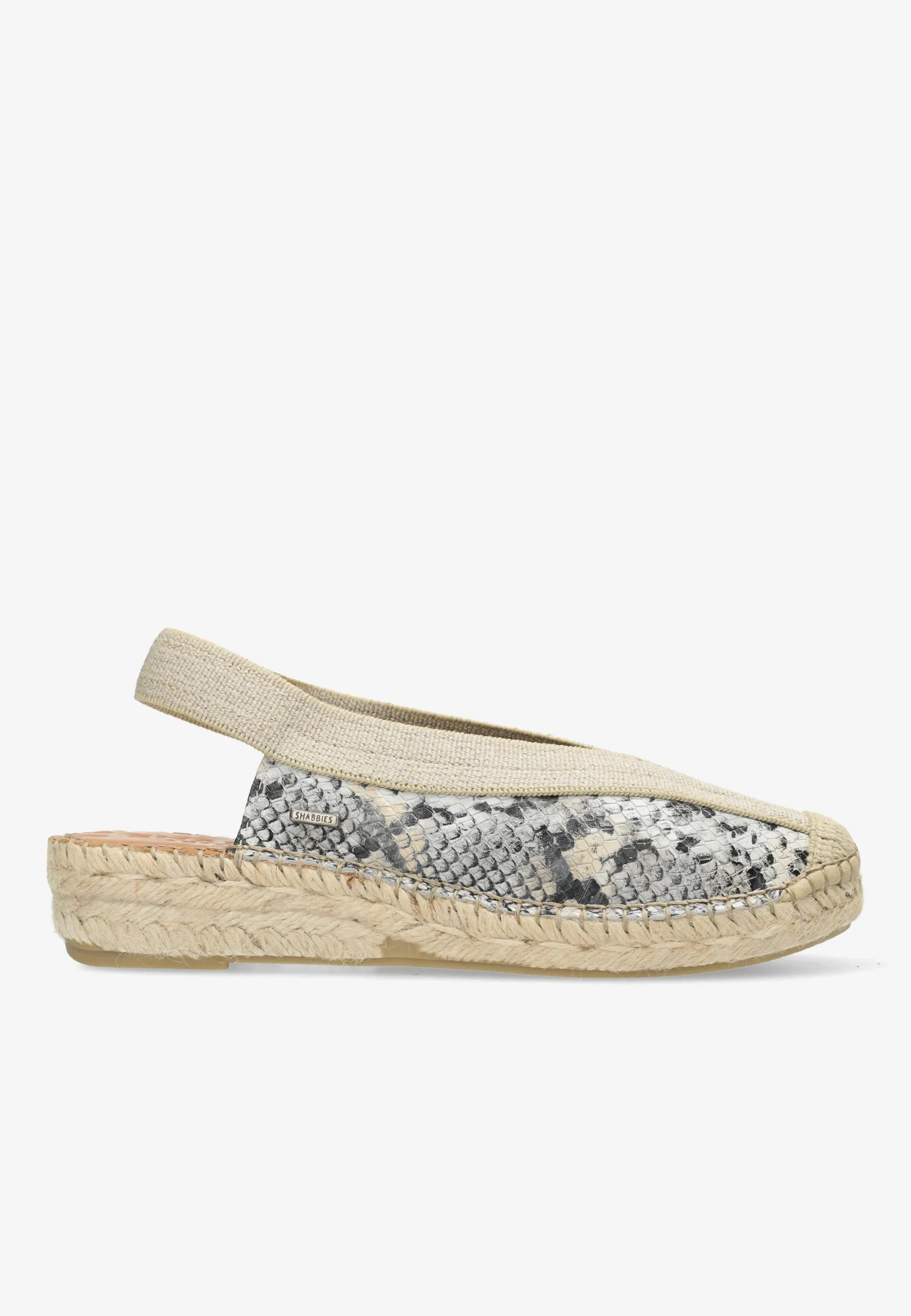 Palma Ki Sling espadrille Snake Gebroken wit/Zwart