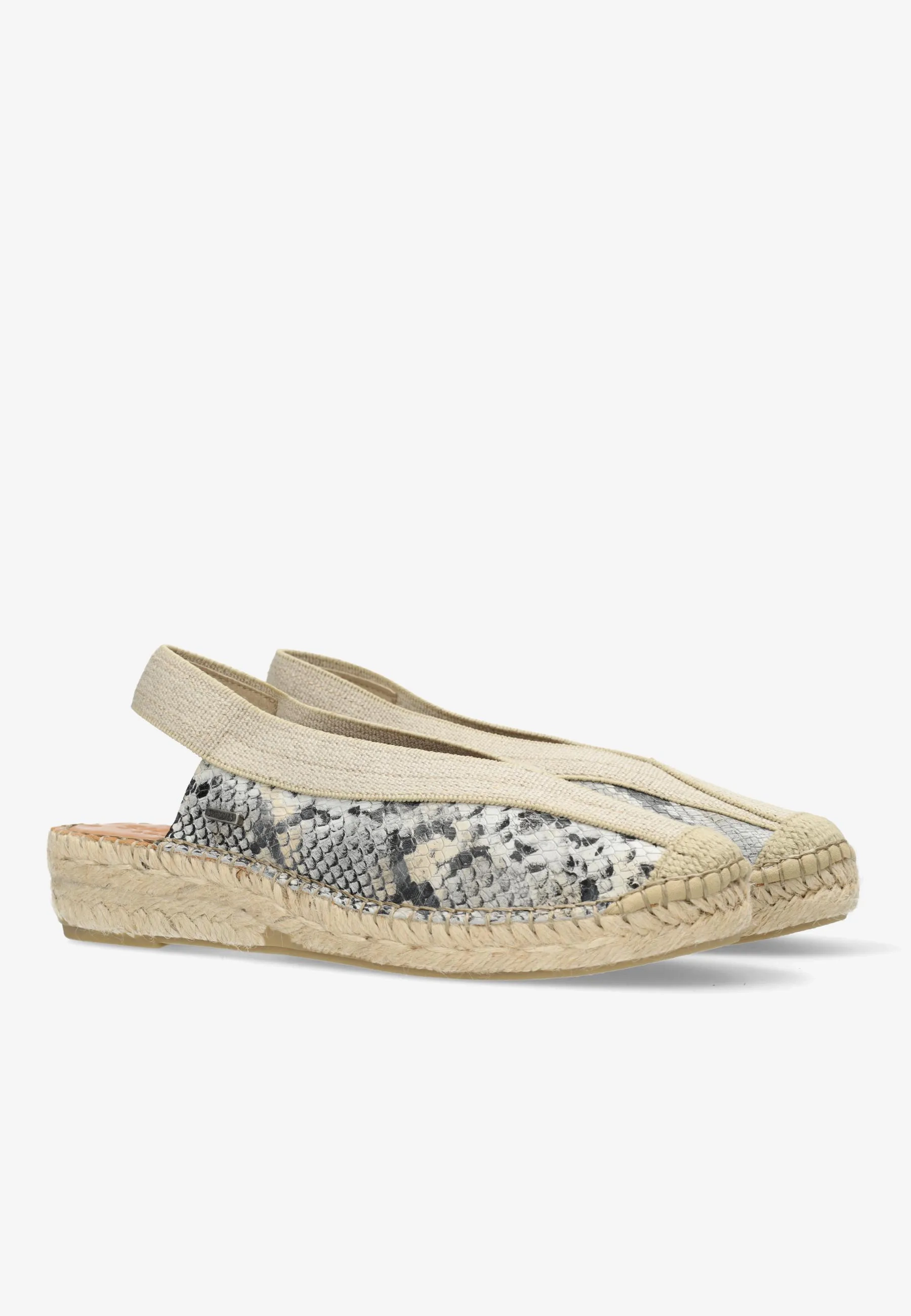 Palma Ki Sling espadrille Snake Gebroken wit/Zwart