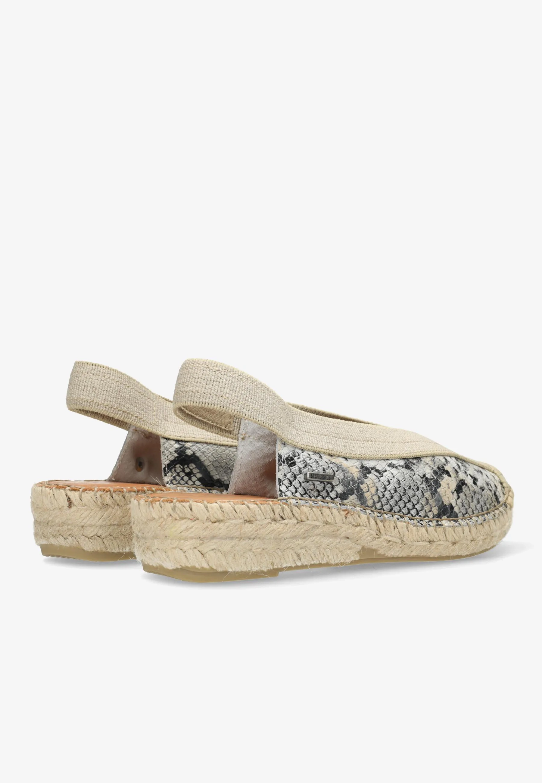 Palma Ki Sling espadrille Snake Gebroken wit/Zwart