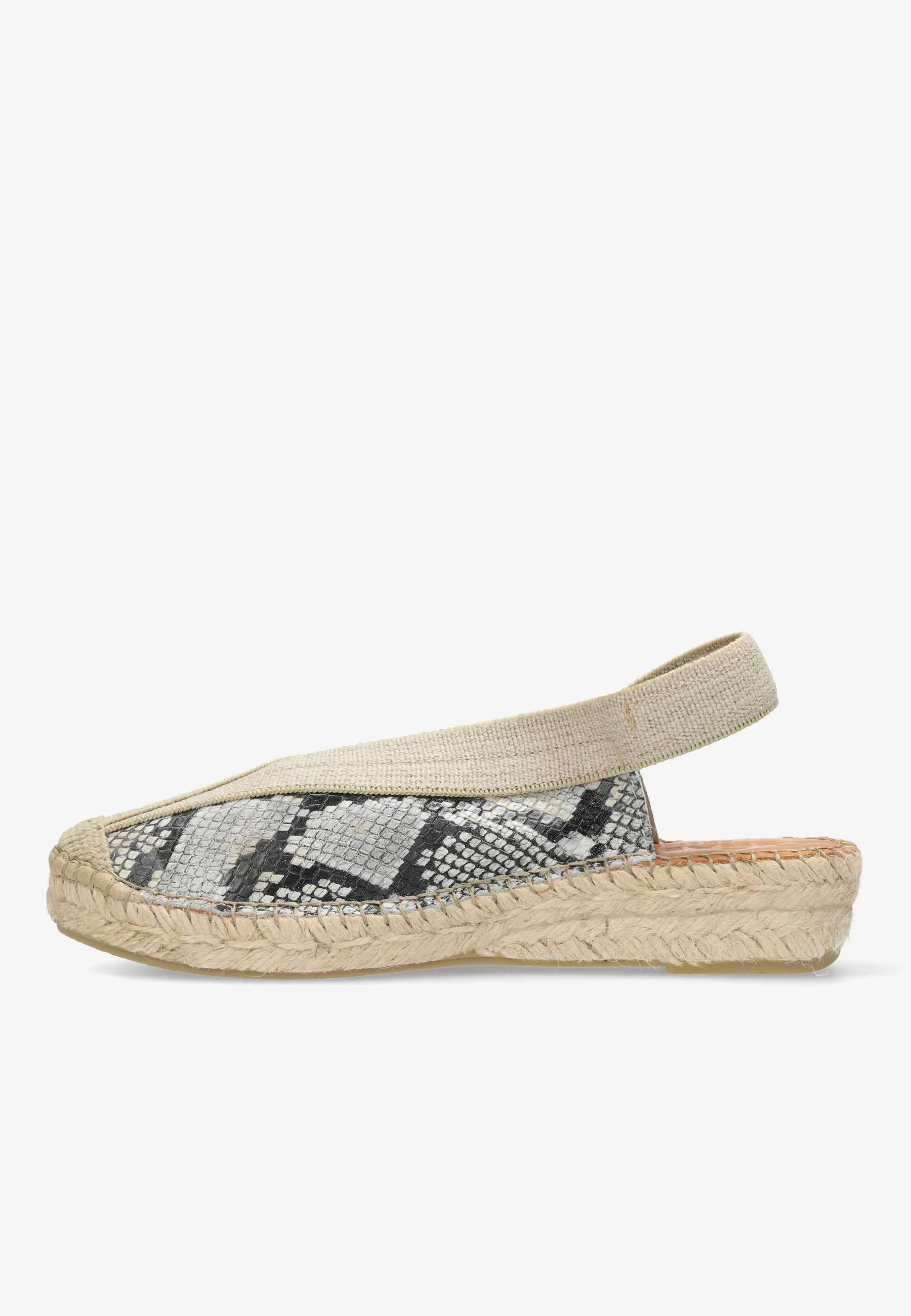 Palma Ki Sling espadrille Snake Gebroken wit/Zwart