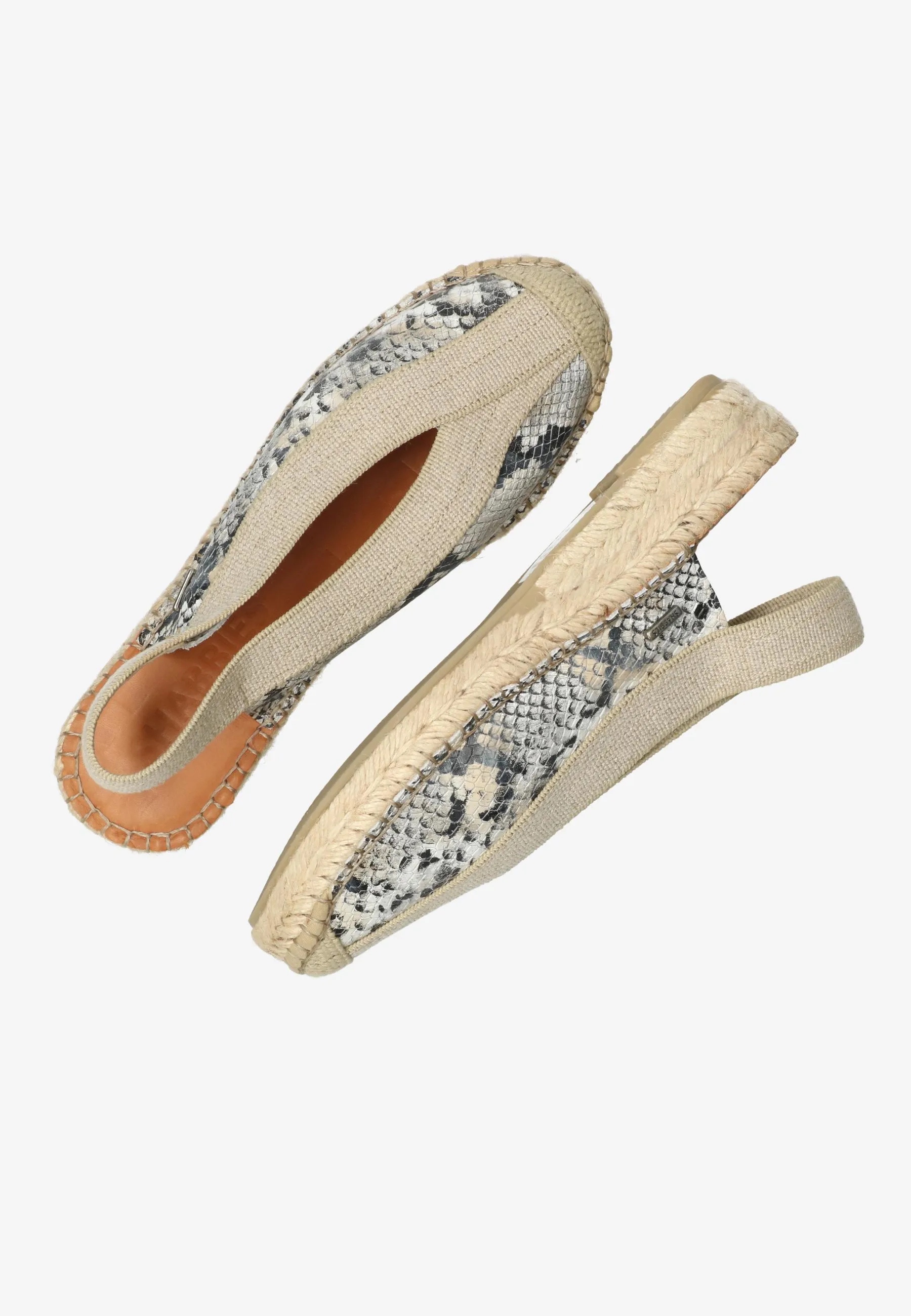 Palma Ki Sling espadrille Snake Gebroken wit/Zwart