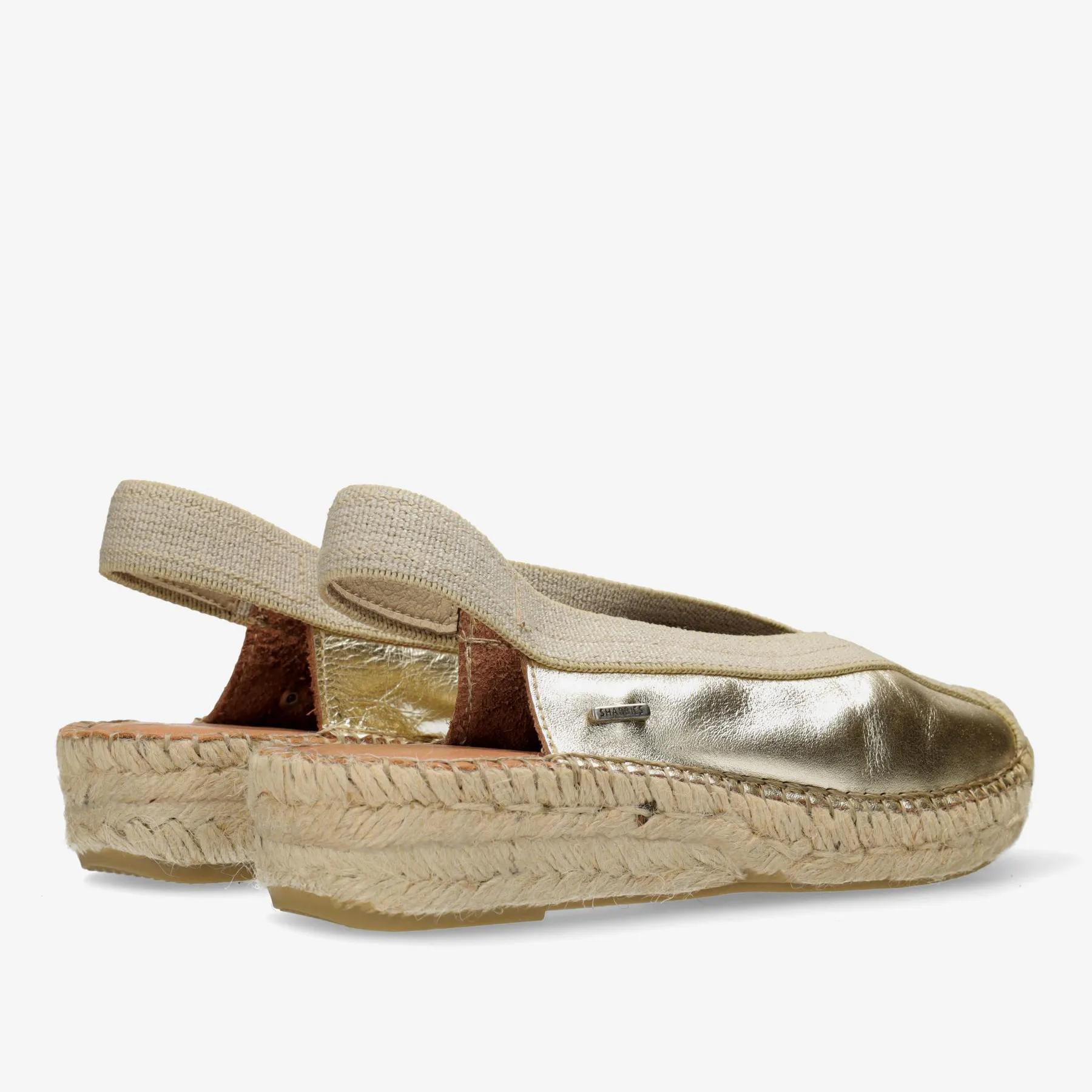 Palma Ki Sling espadrille Metallic Lichtgoud