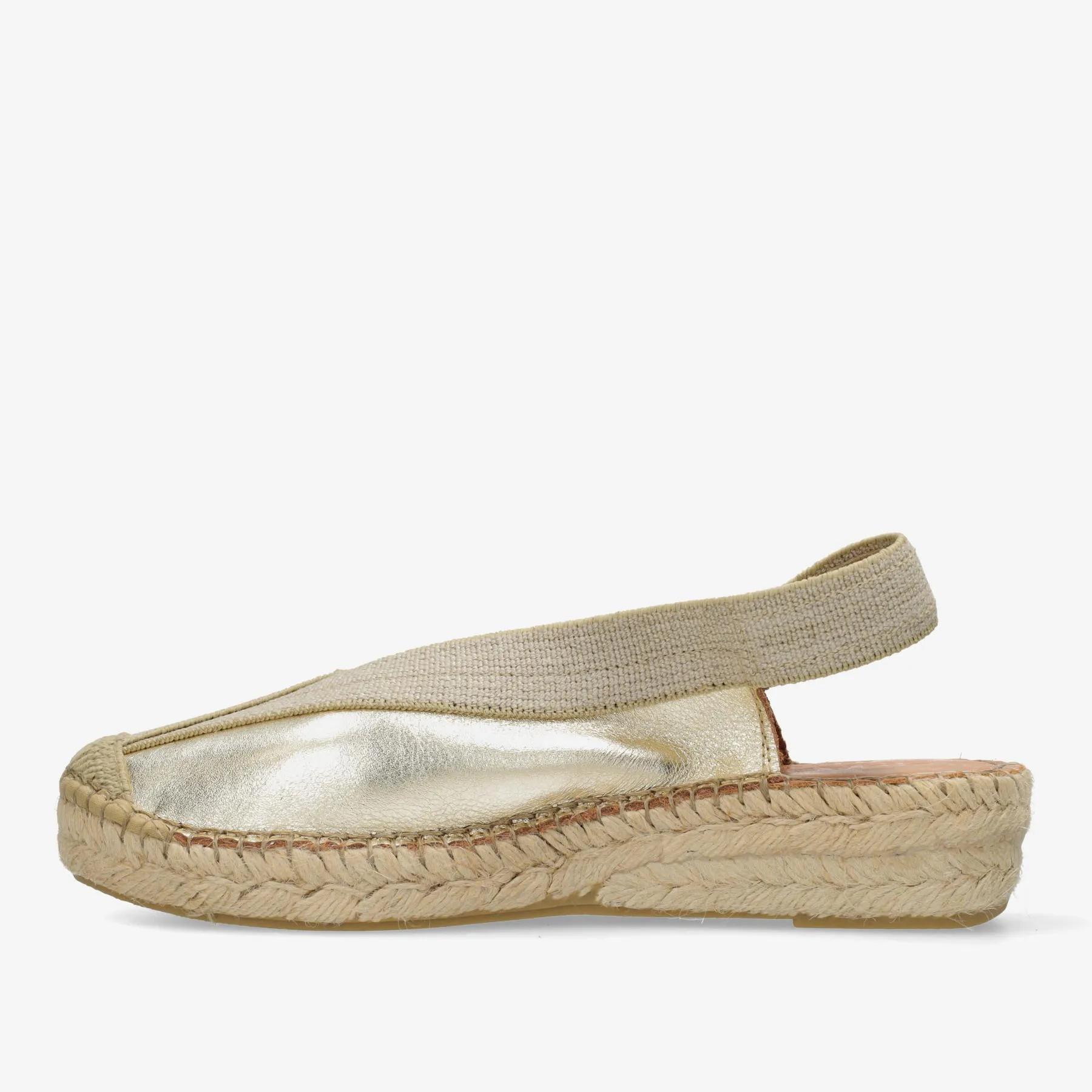 Palma Ki Sling espadrille Metallic Lichtgoud