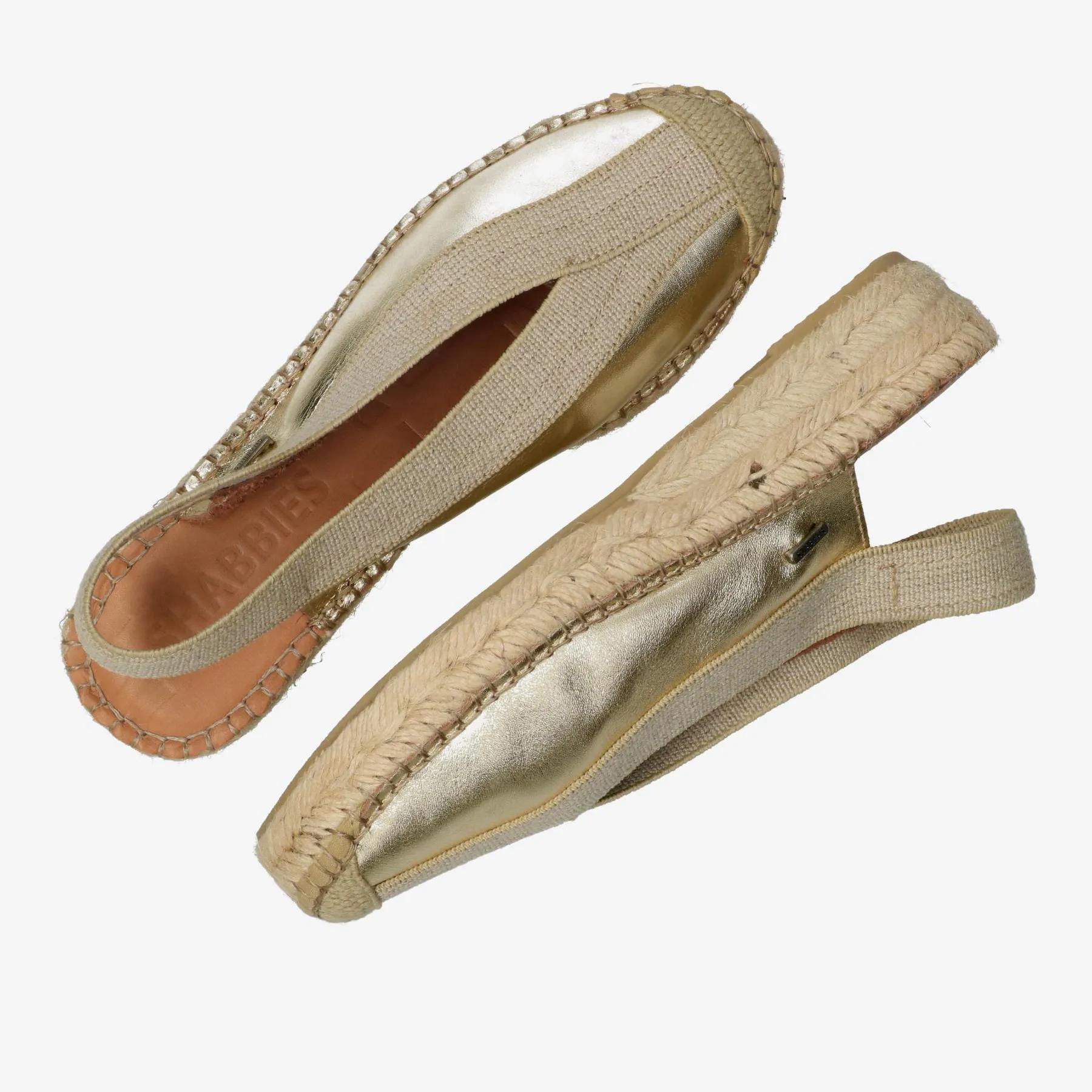 Palma Ki Sling espadrille Metallic Lichtgoud