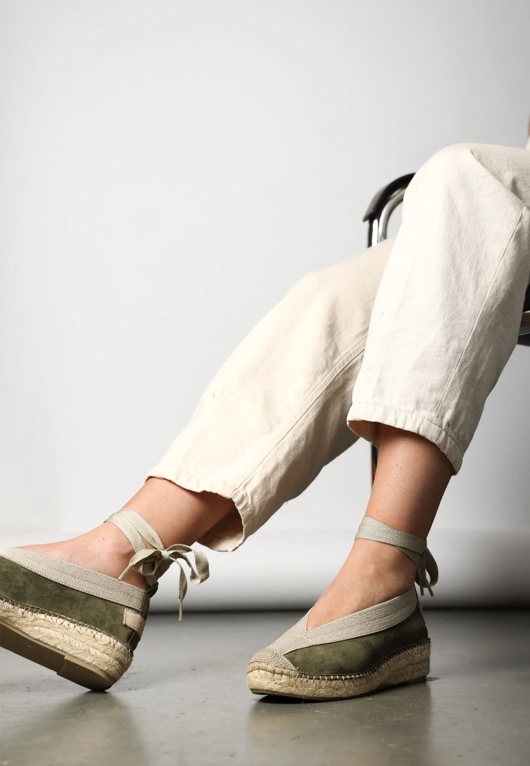 Palma Kimono suède Legergroen