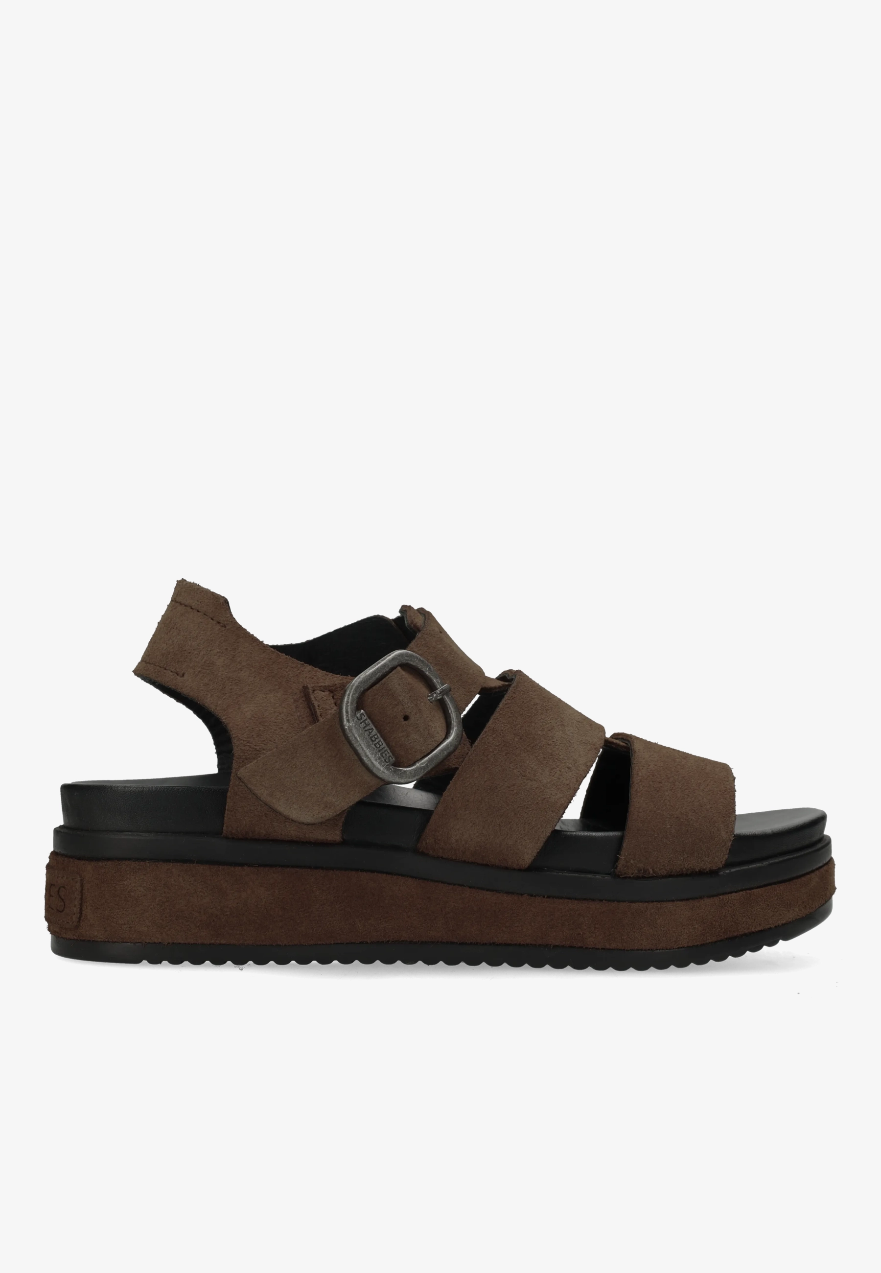 Maro Bold Sandal Suede Dark Brown