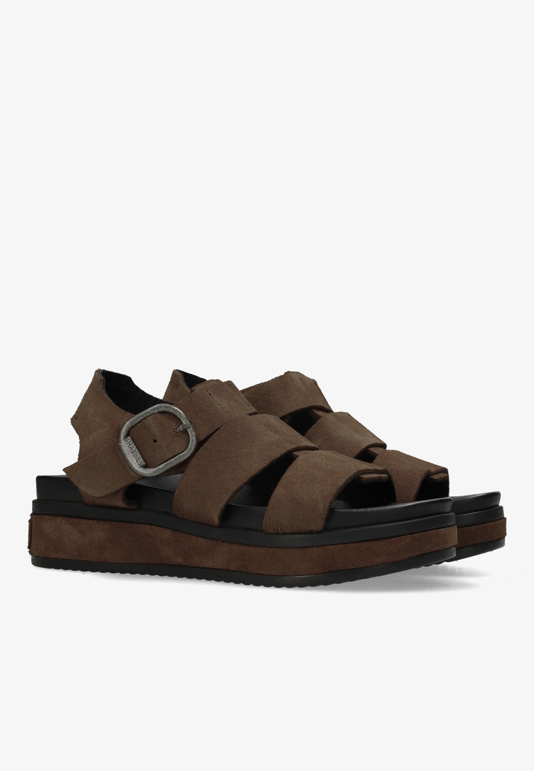 Maro Bold Sandal Suede Dark Brown