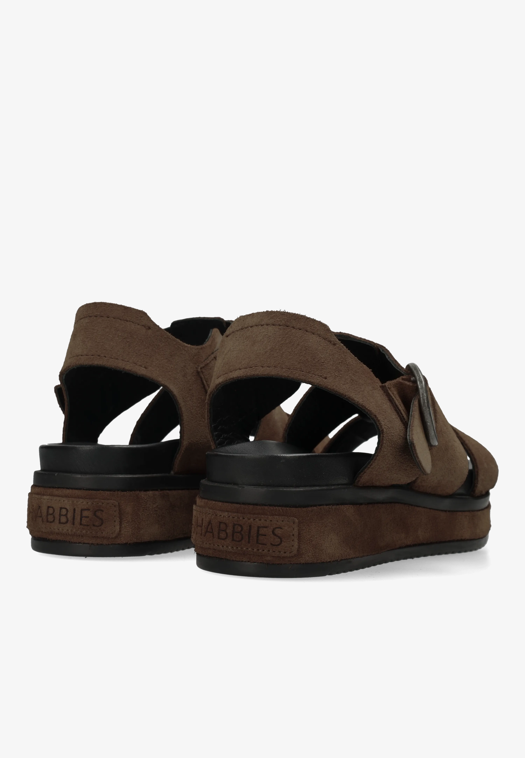 Maro Bold Sandal Suede Dark Brown