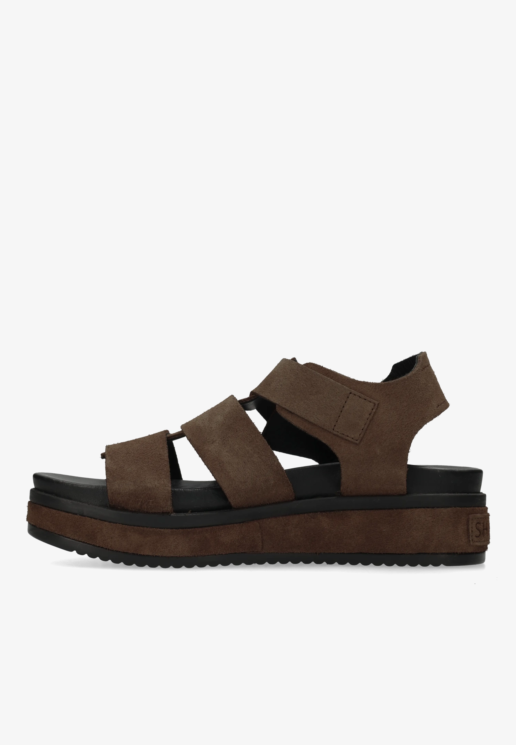 Maro Bold Sandal Suede Dark Brown