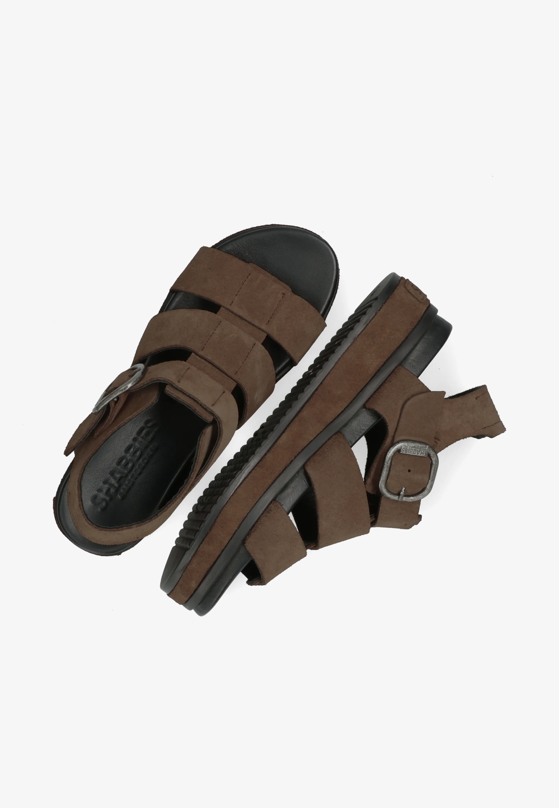 Maro Bold Sandal Suede Dark Brown