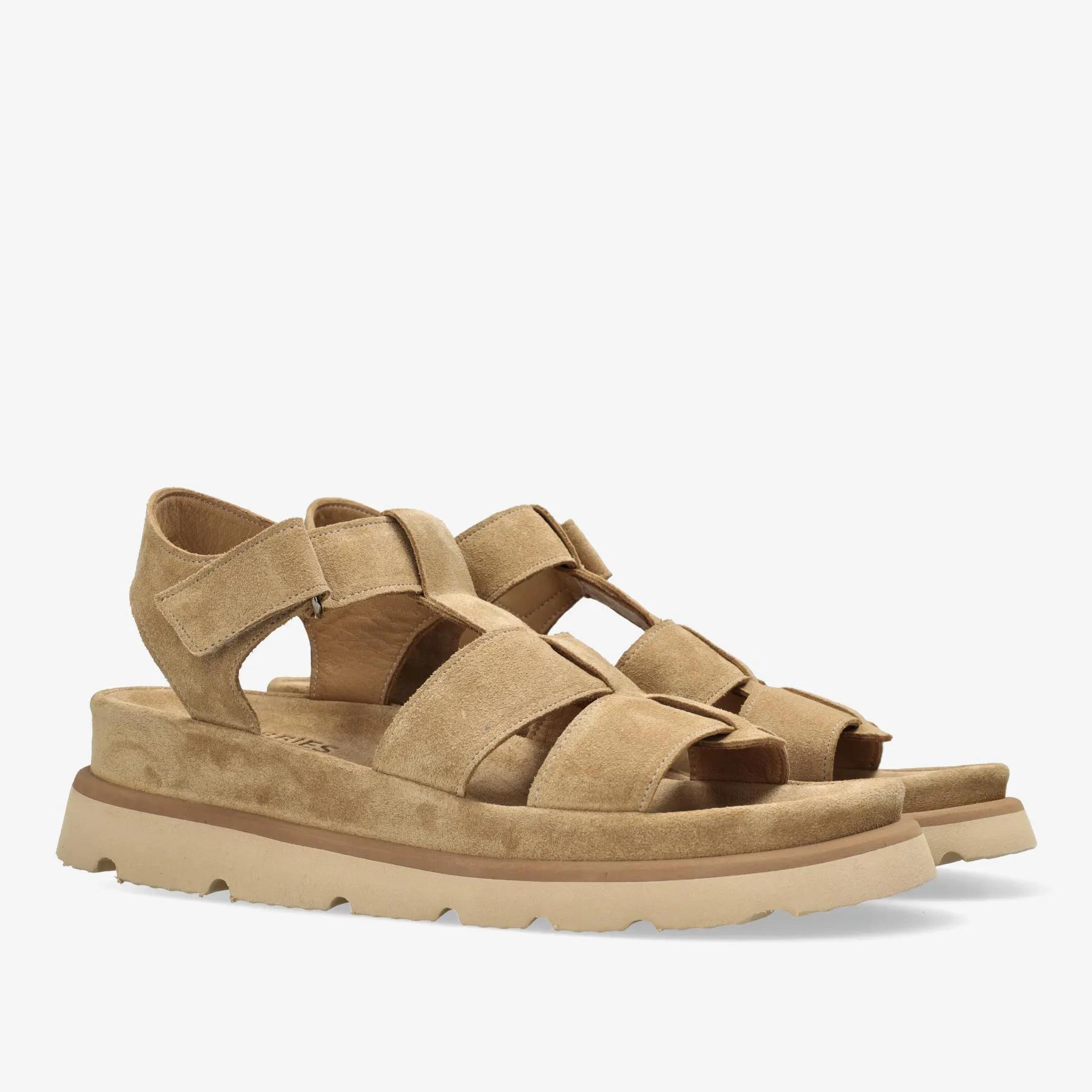 Wana Sandal Suede Cognac