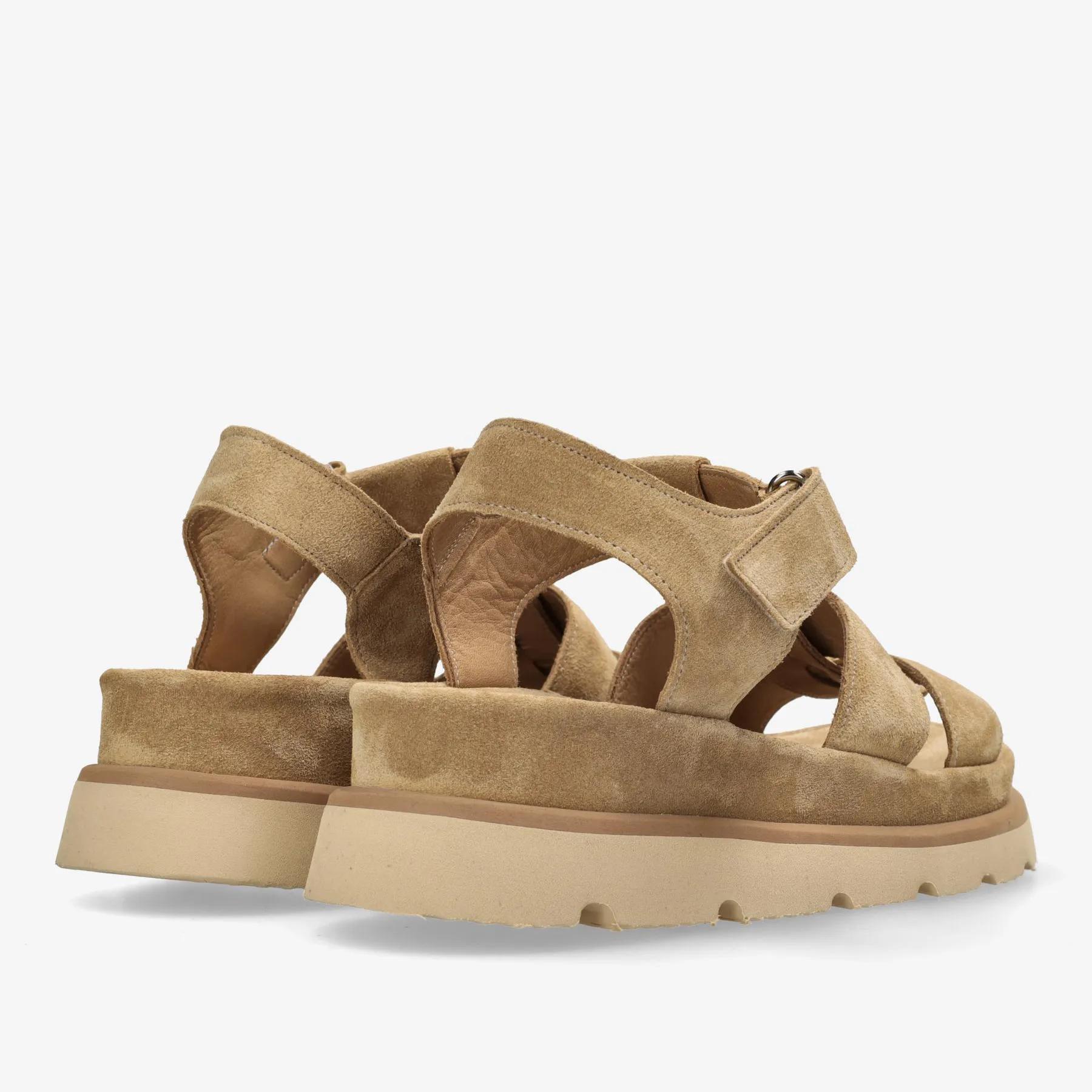 Wana Sandal Suede Cognac