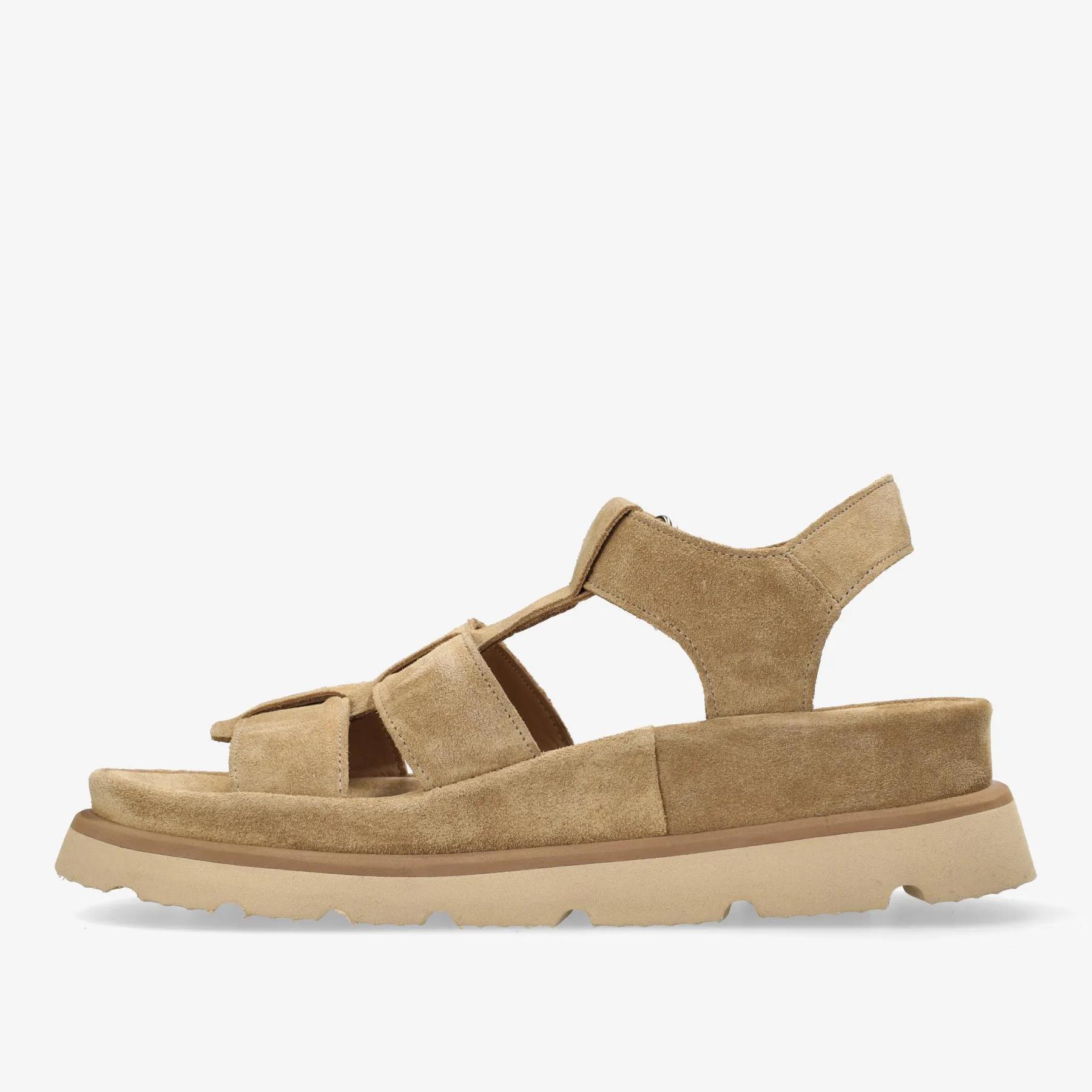 Wana Sandal Suede Cognac