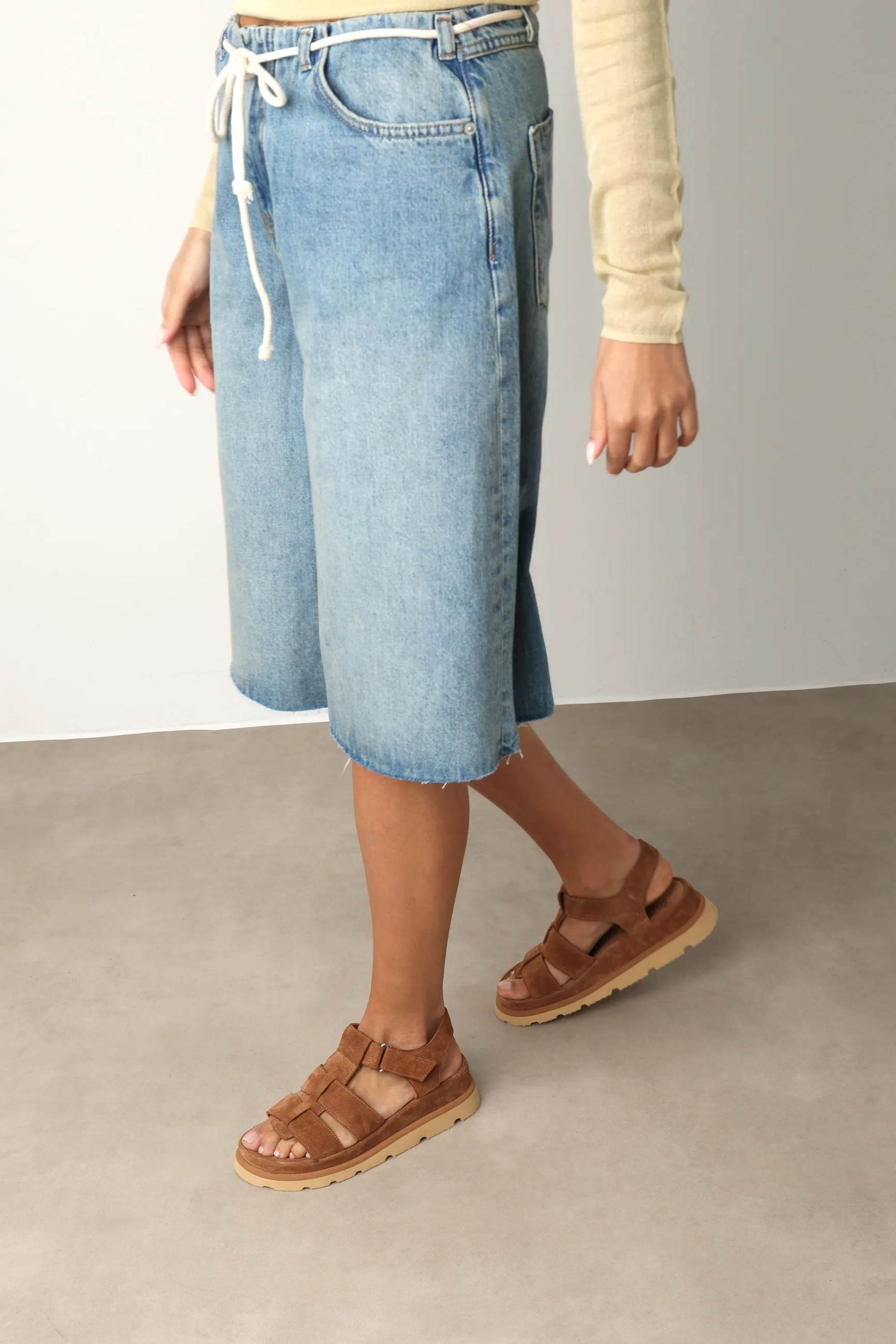 Wana Sandaal Suède Cognac