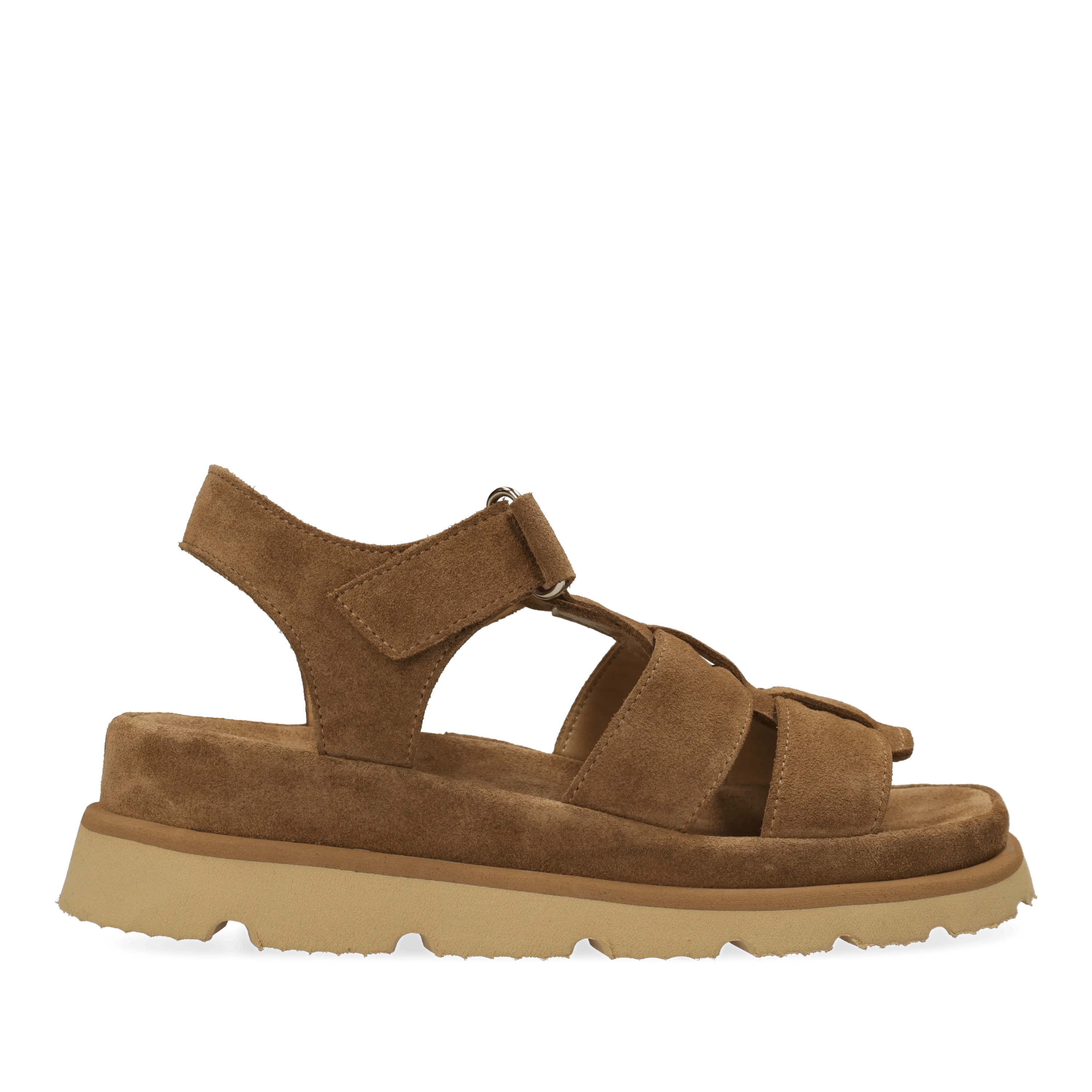 Wana Sandale Veloursleder Cognac