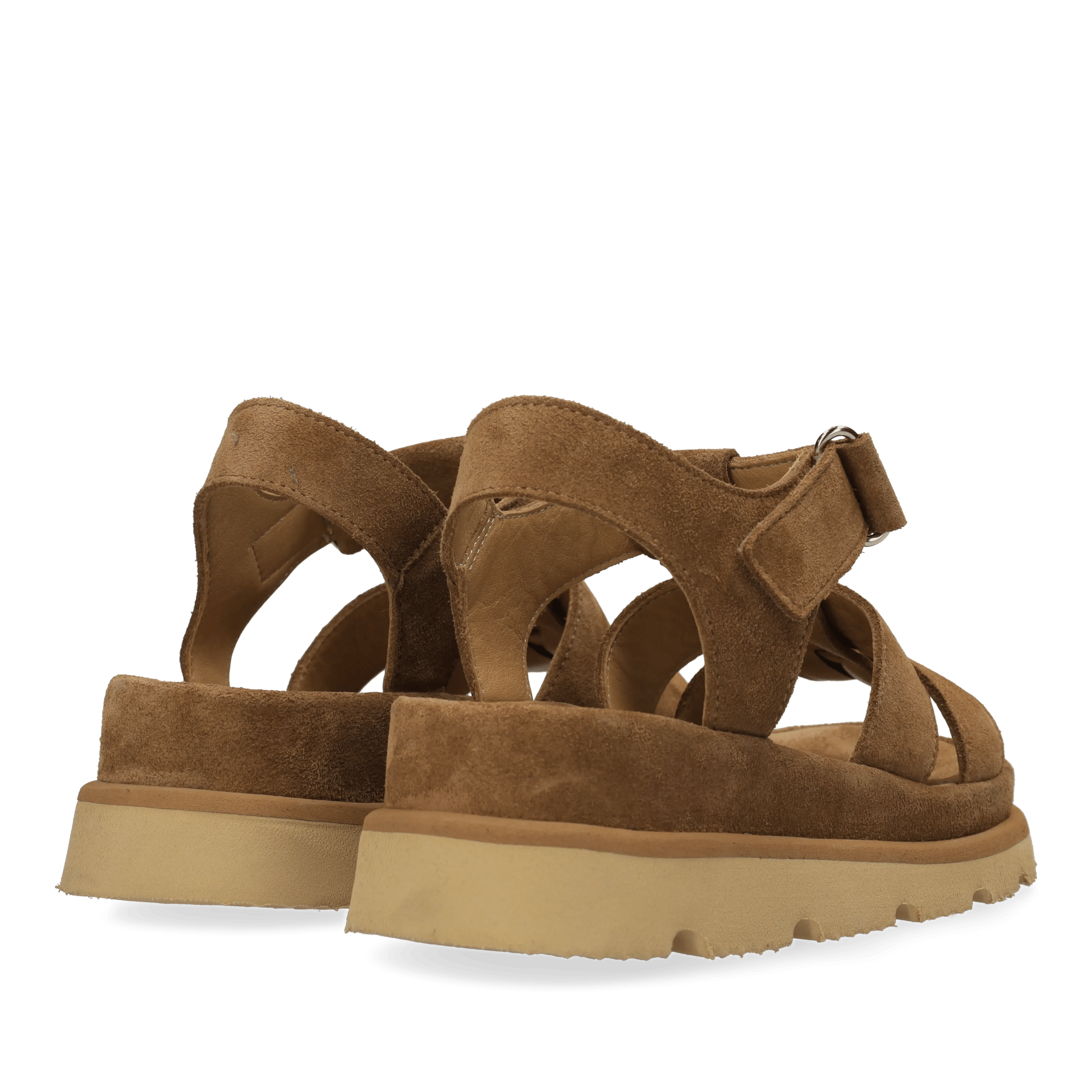 Wana Sandale Veloursleder Cognac