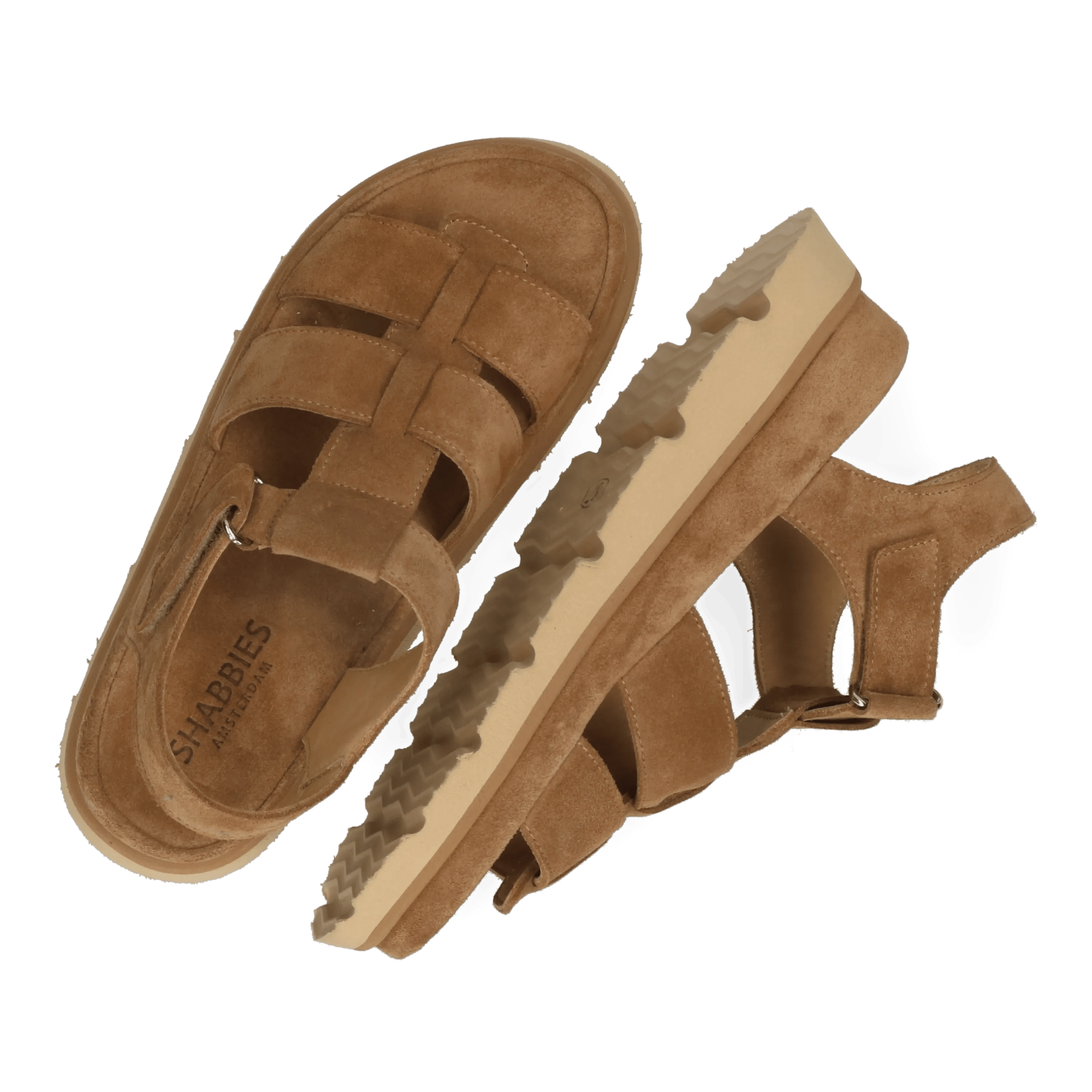Wana Sandale Veloursleder Cognac