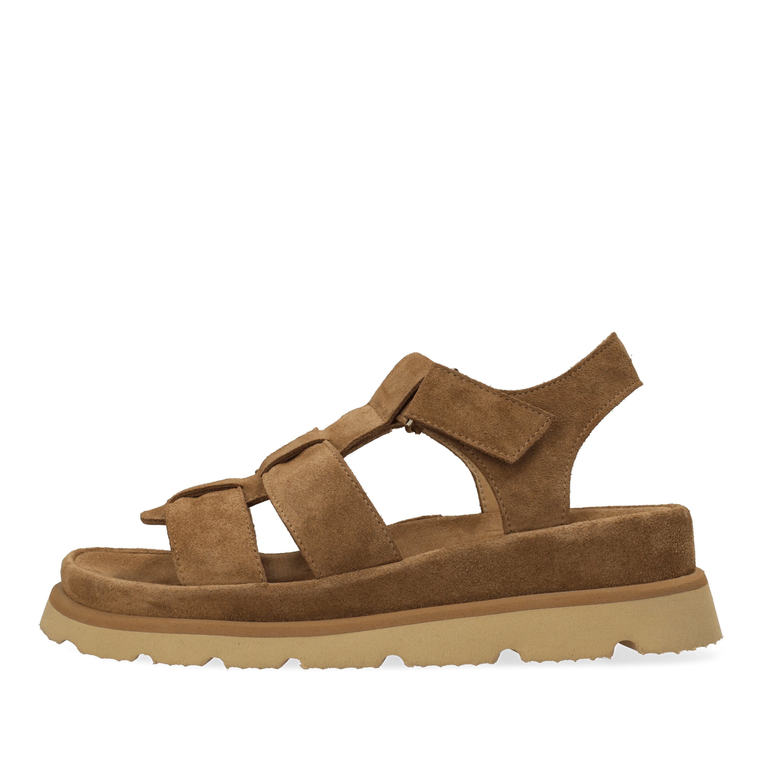 Wana Sandale Veloursleder Cognac