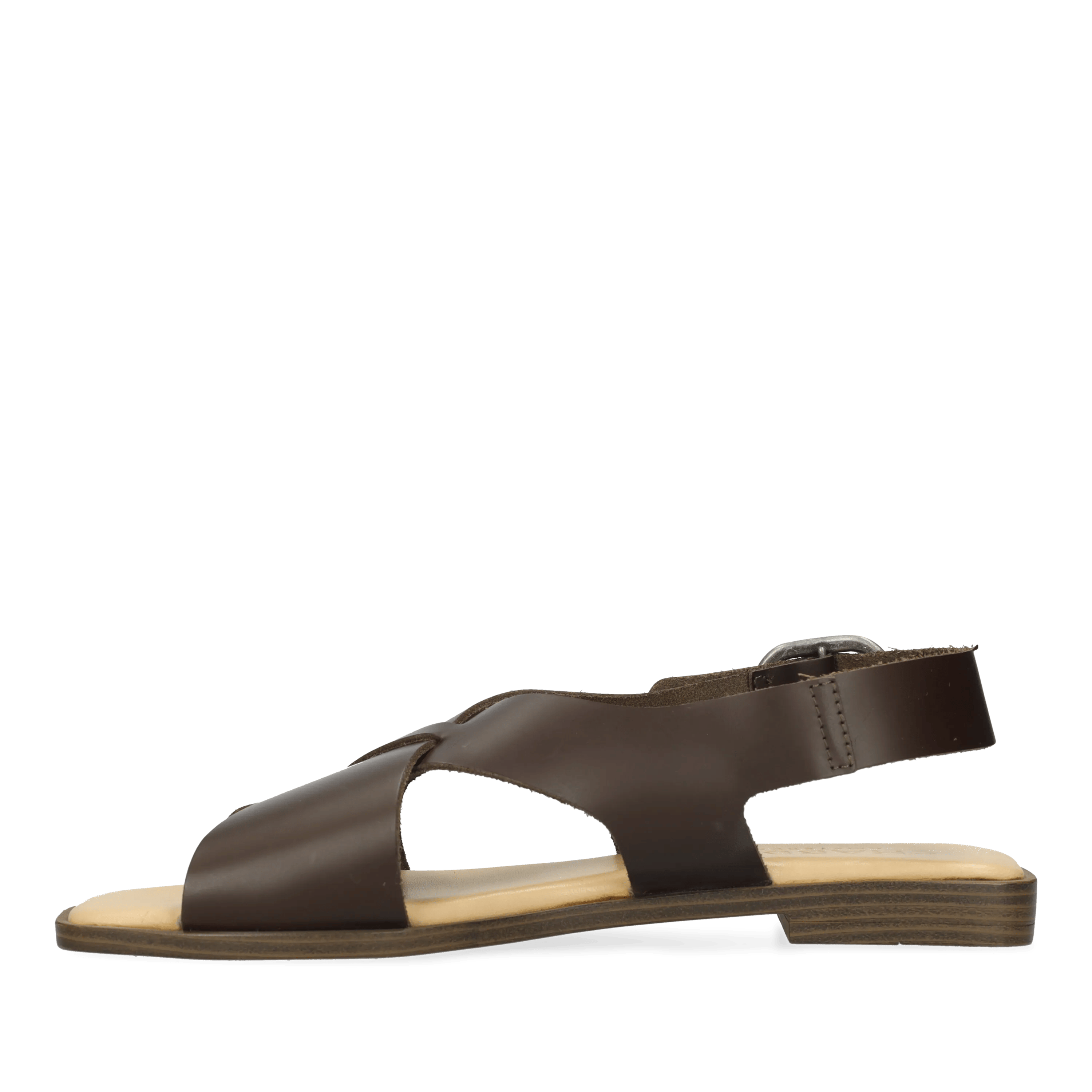 Illia Sling Sandal Vachetta Leather Dark Brown