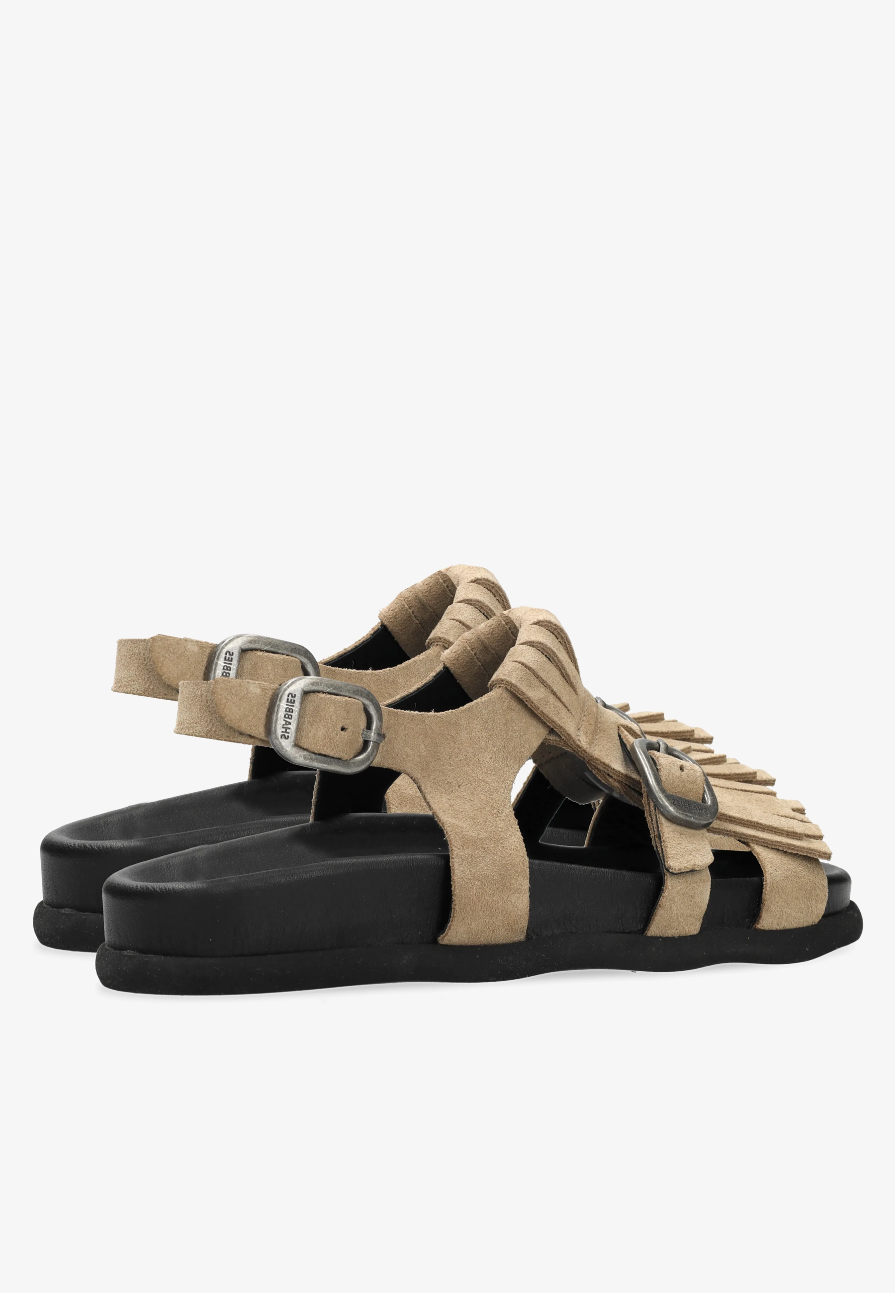 Inga Fringes Sandal Suede Taupe