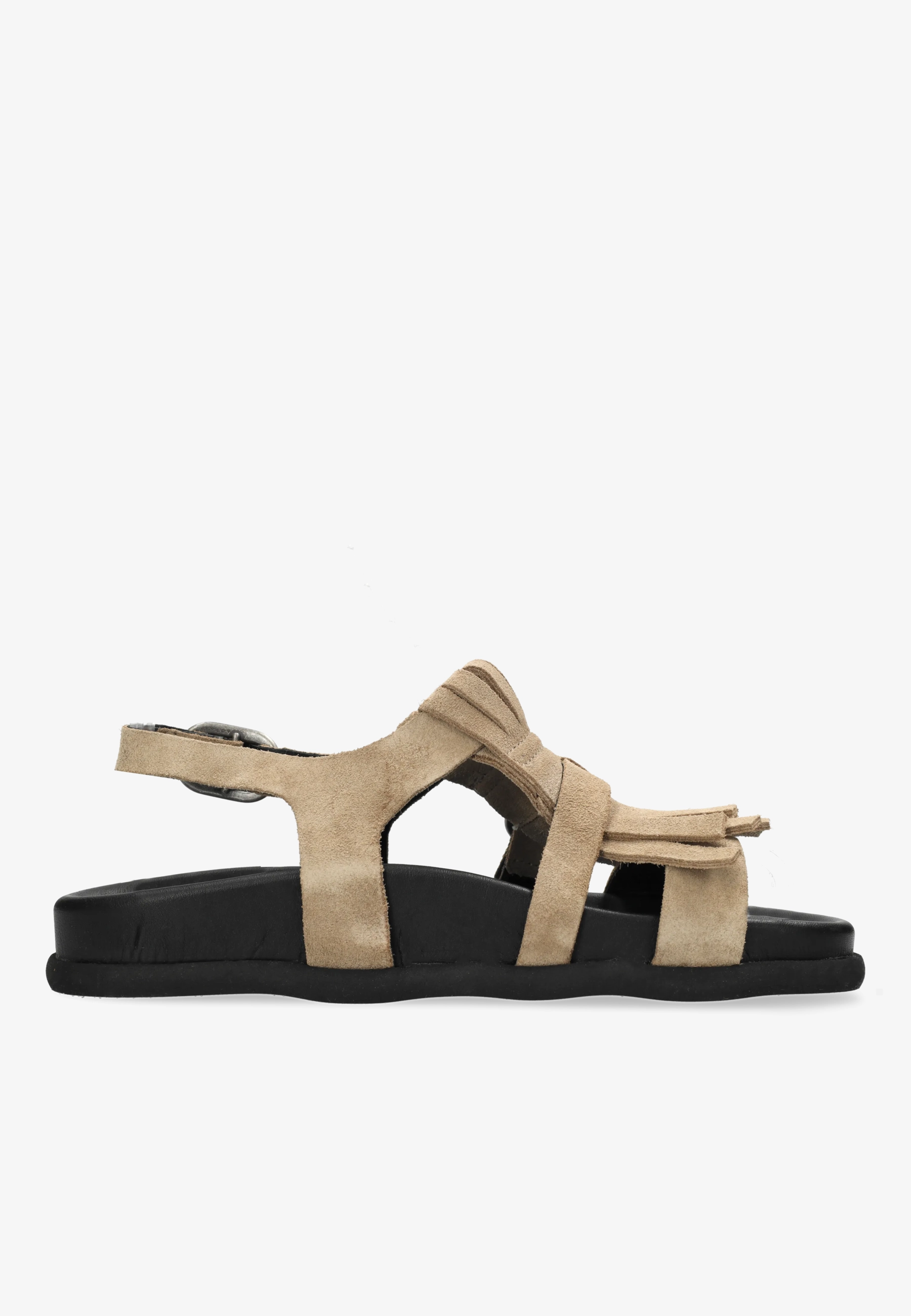 Inga Fringes Sandal Suede Taupe