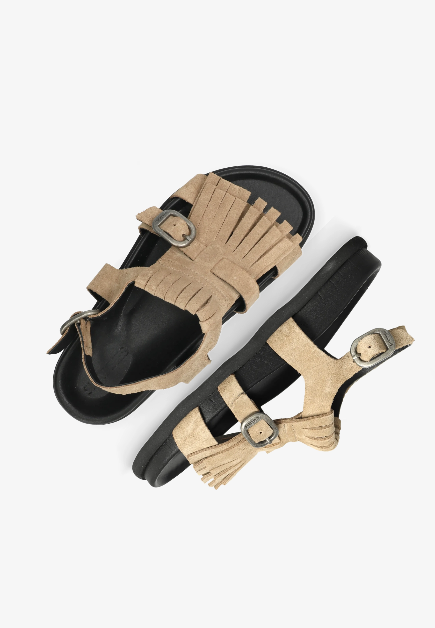 Inga Fringes Sandal Suede Taupe