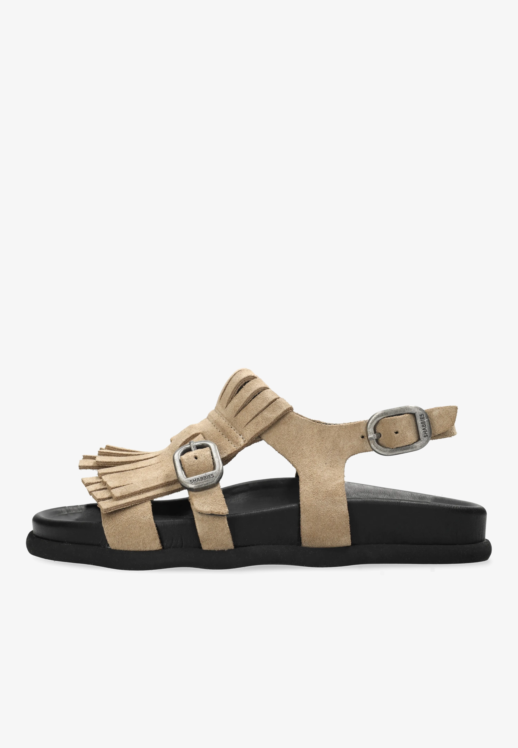 Inga Fringes Sandal Suede Taupe
