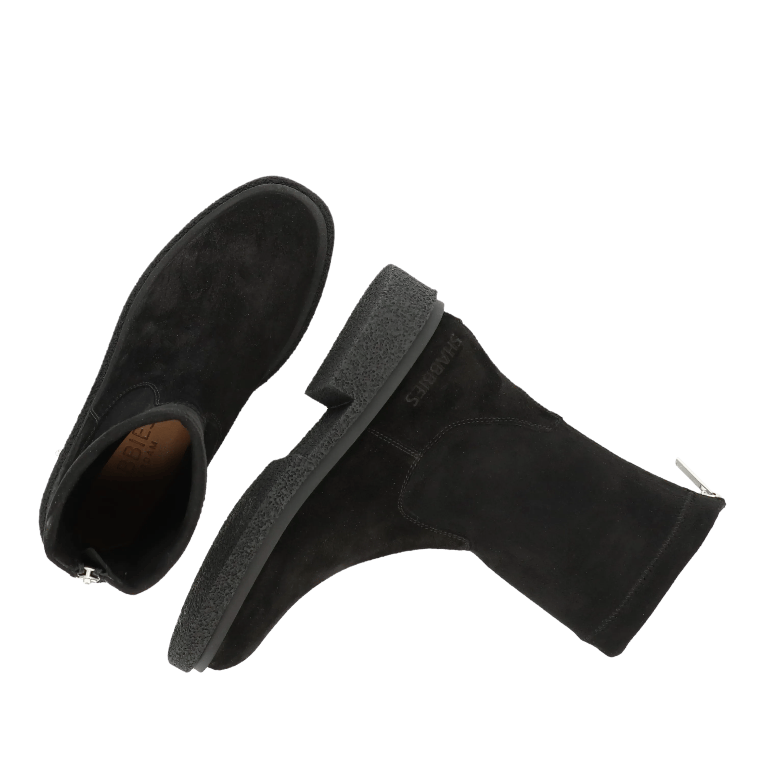 Jane stretch enkellaars Suède/Stretch Zwart