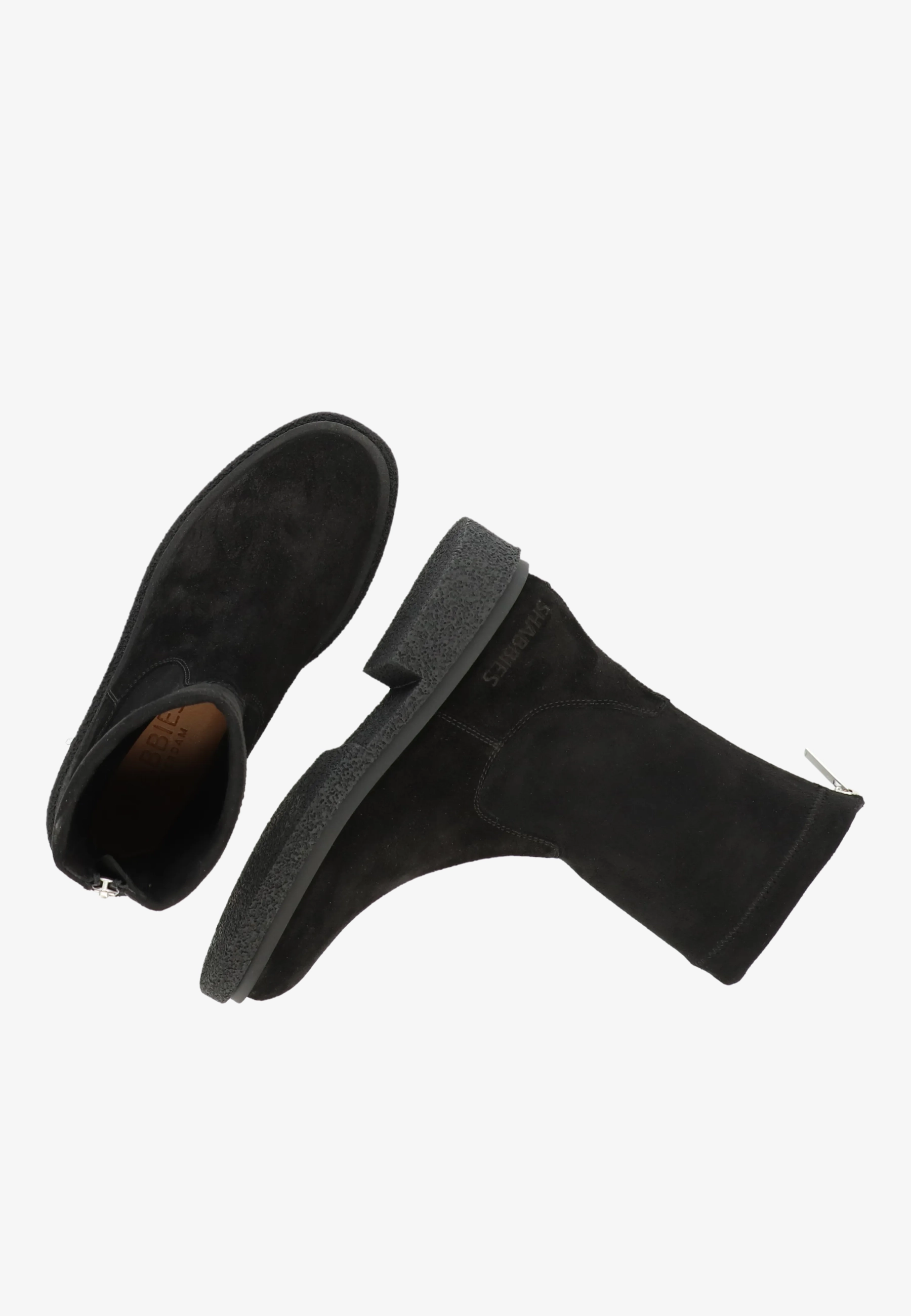 Jane stretch enkellaars Suède/Stretch Zwart