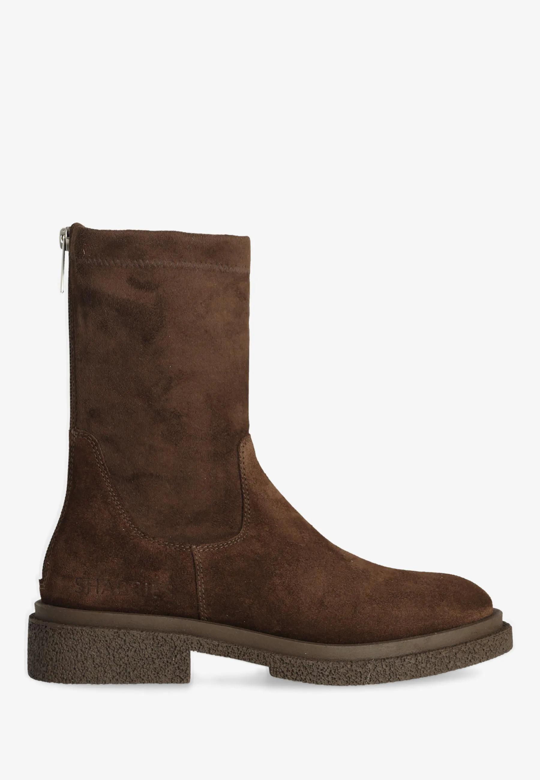 Jane stretch enkellaars Suède/Stretch Bruin