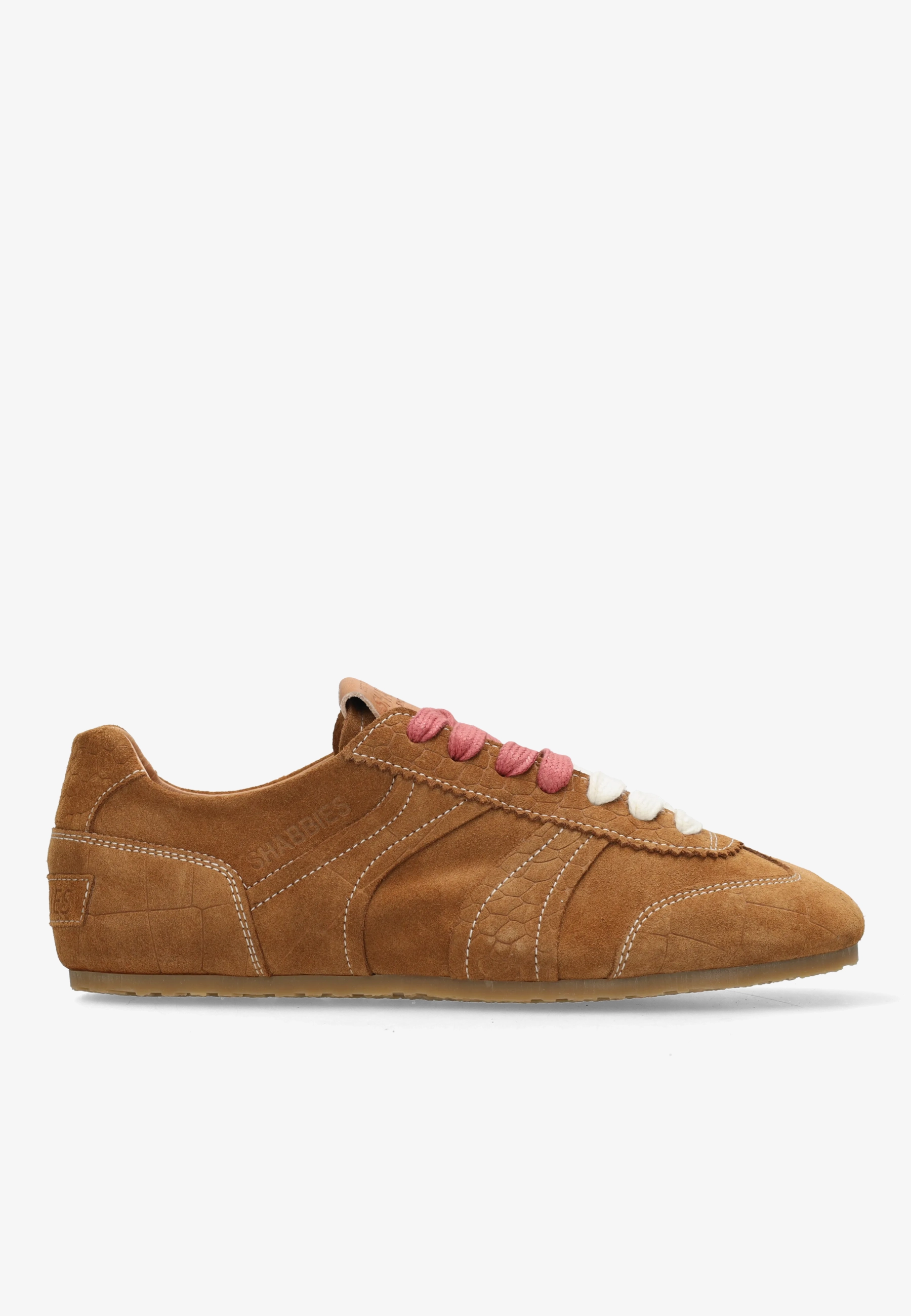 Ciska Base sneaker Croco Cognac