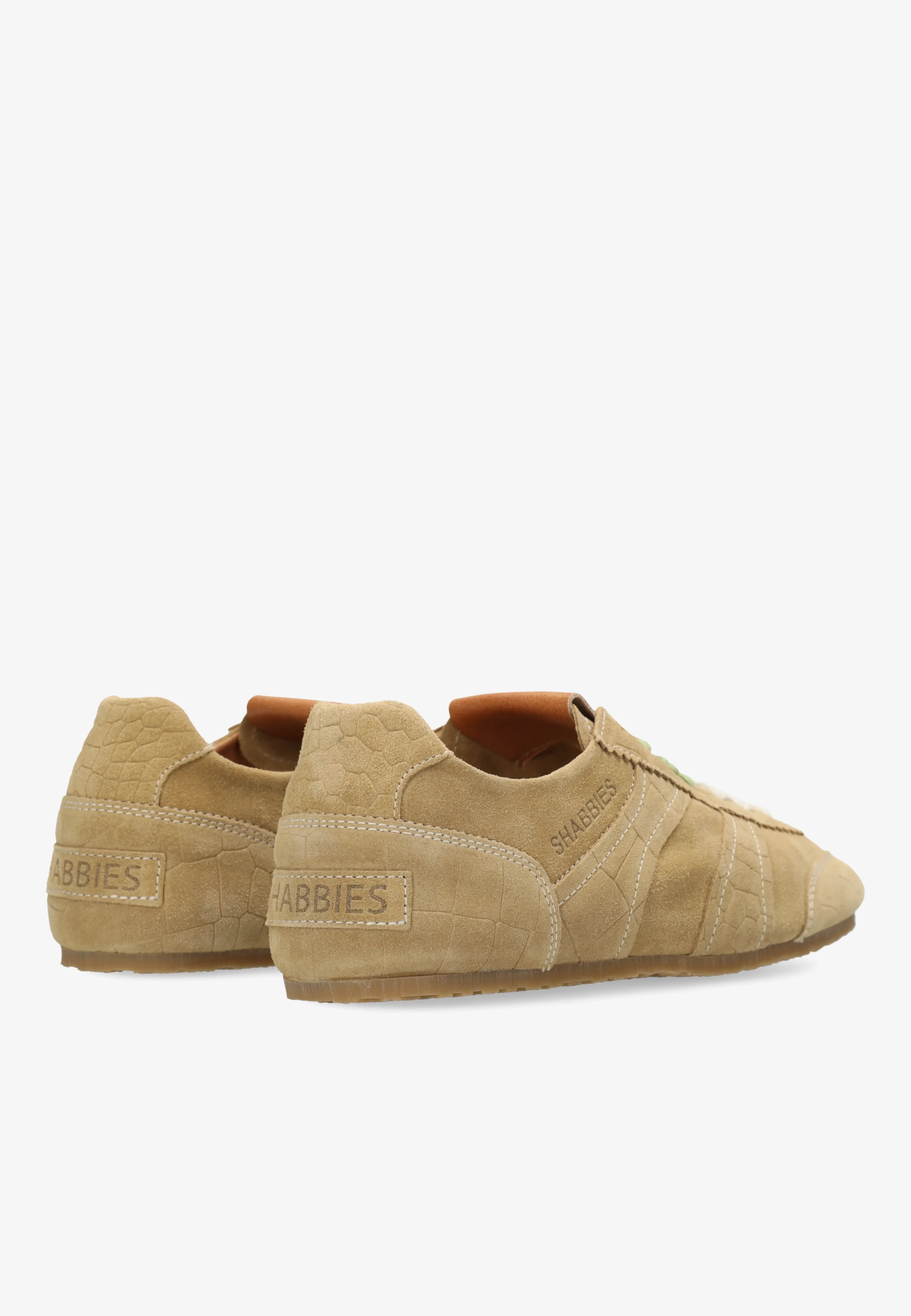 Ciska Base sneaker Croco Beige
