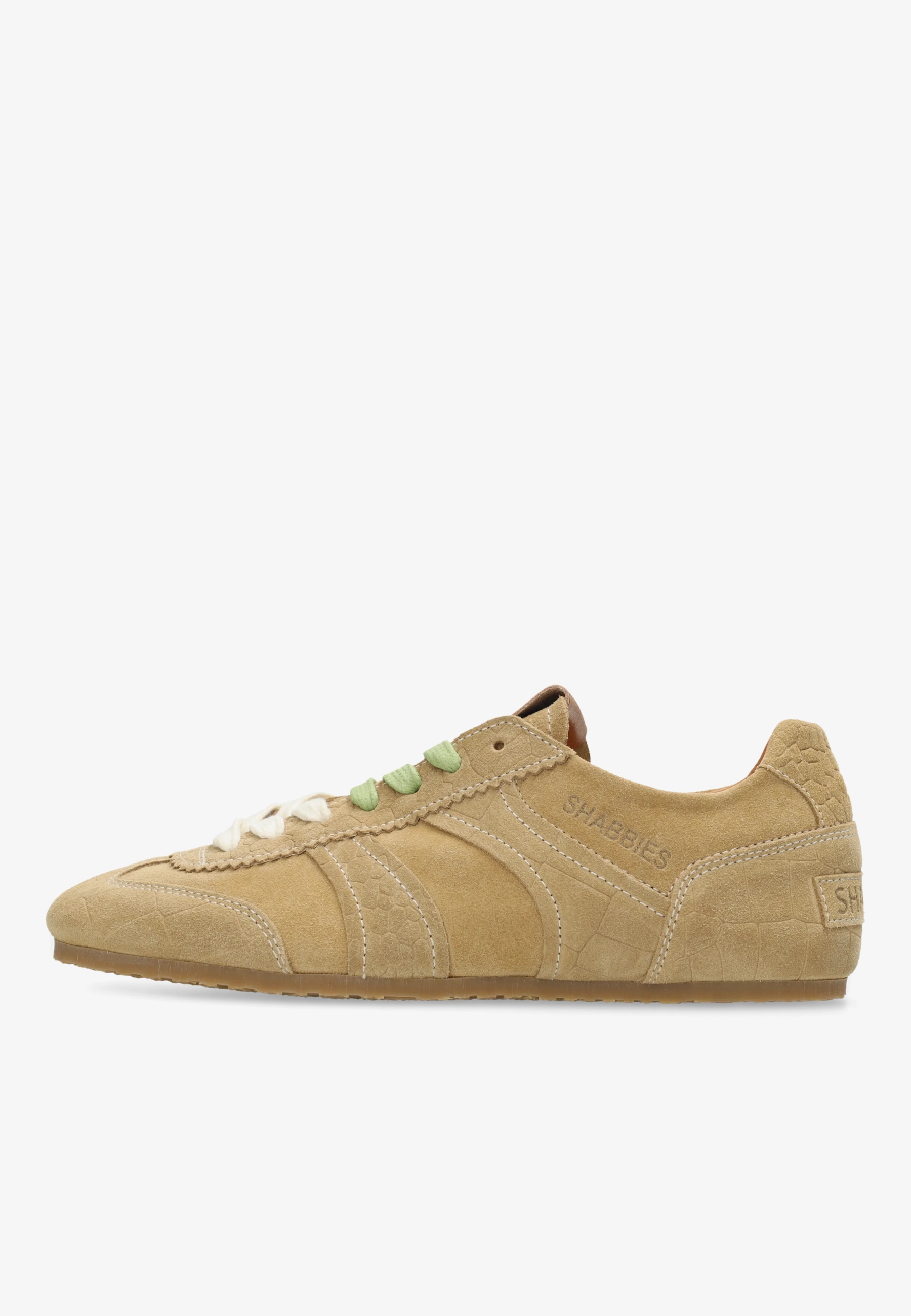 Ciska Base sneaker Croco Beige