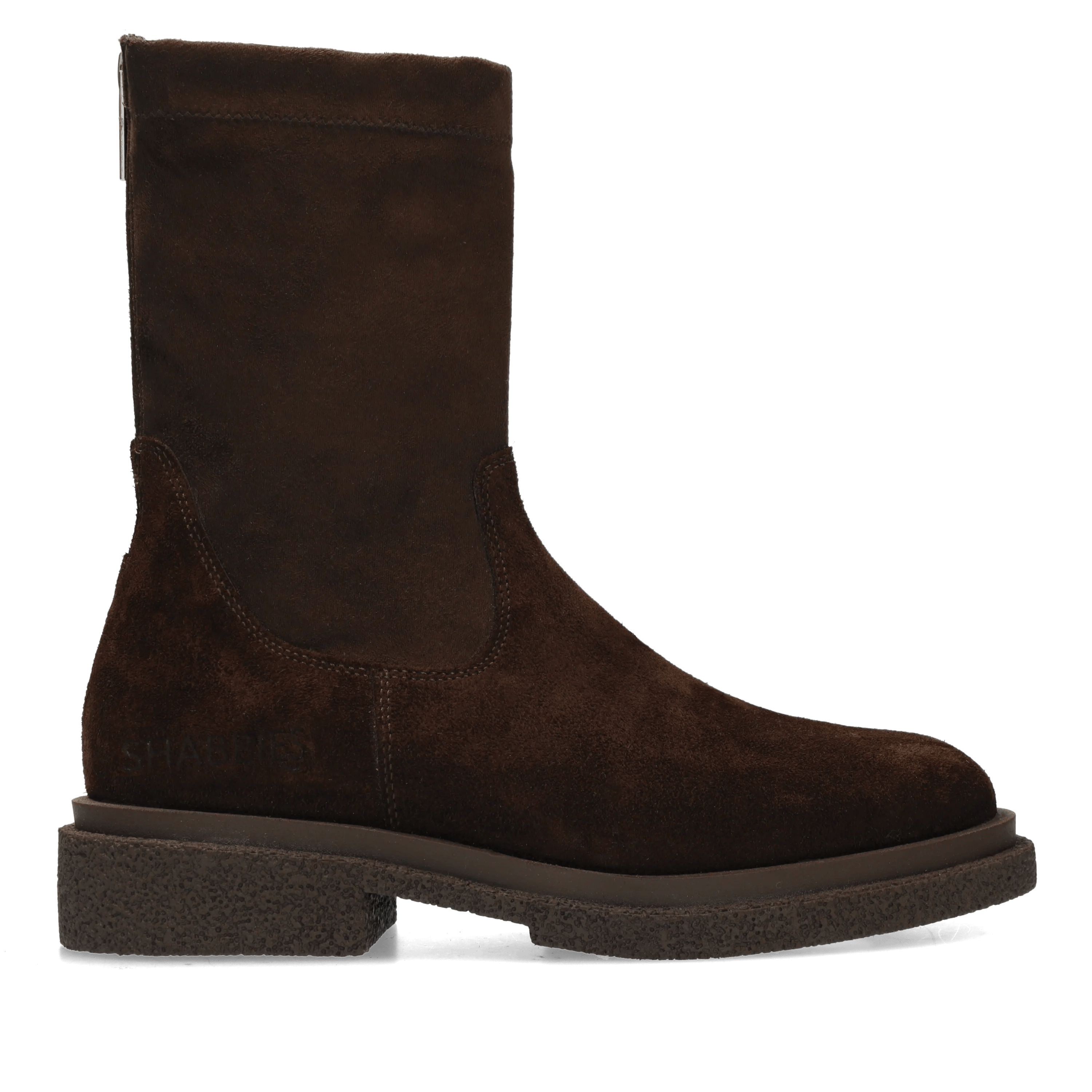 JANE STRETCH Ankle Boot suede/stretch Dark Brown