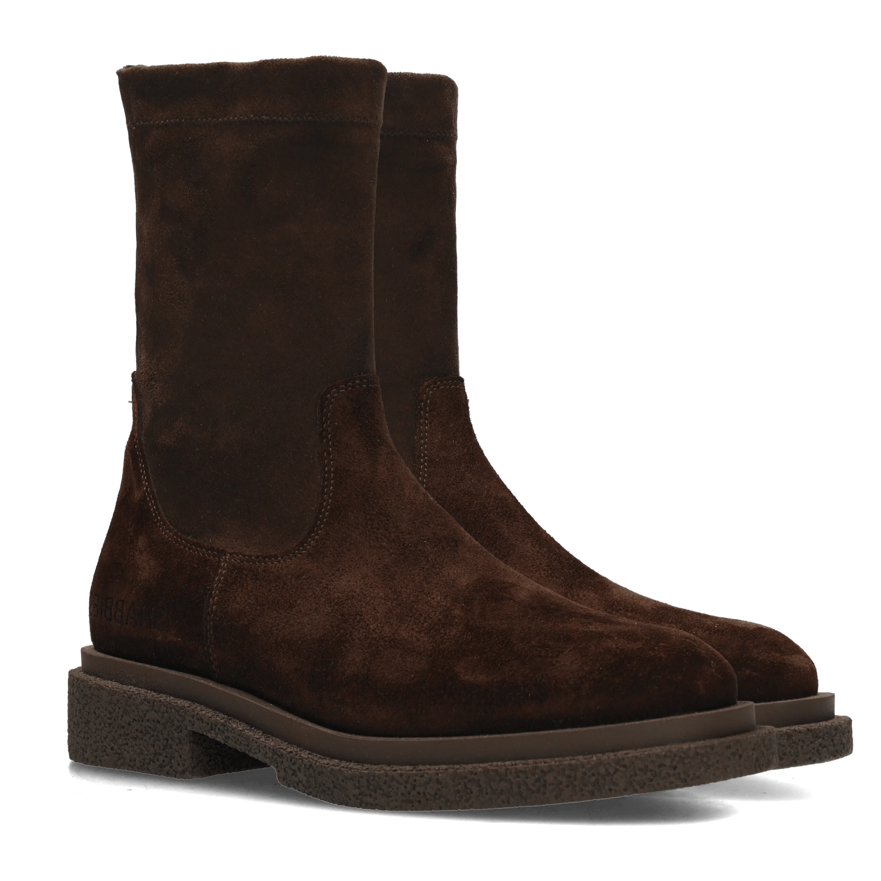 JANE STRETCH Ankle Boot suede/stretch Dark Brown