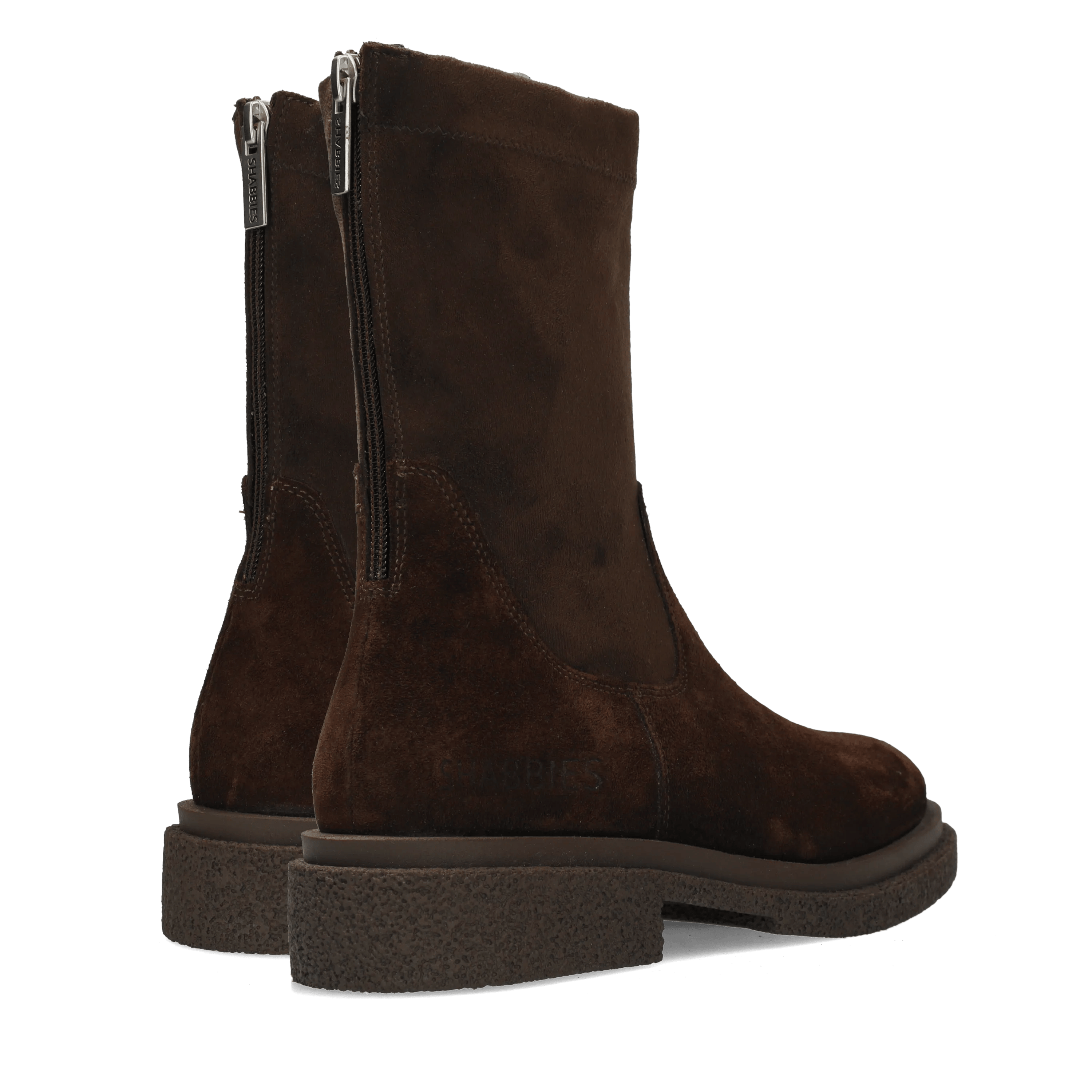 JANE STRETCH Ankle Boot suede/stretch Dark Brown