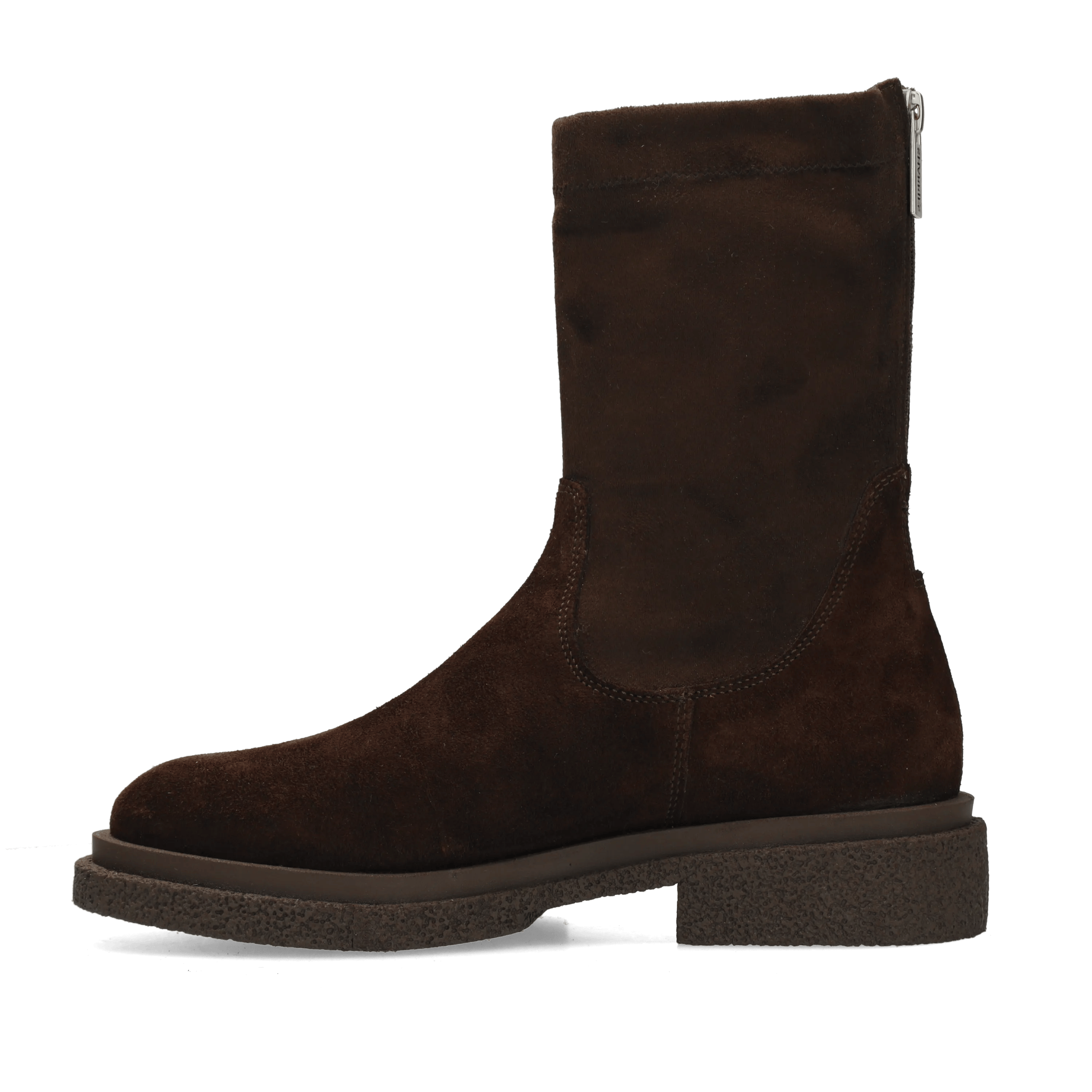 JANE STRETCH Ankle Boot suede/stretch Dark Brown