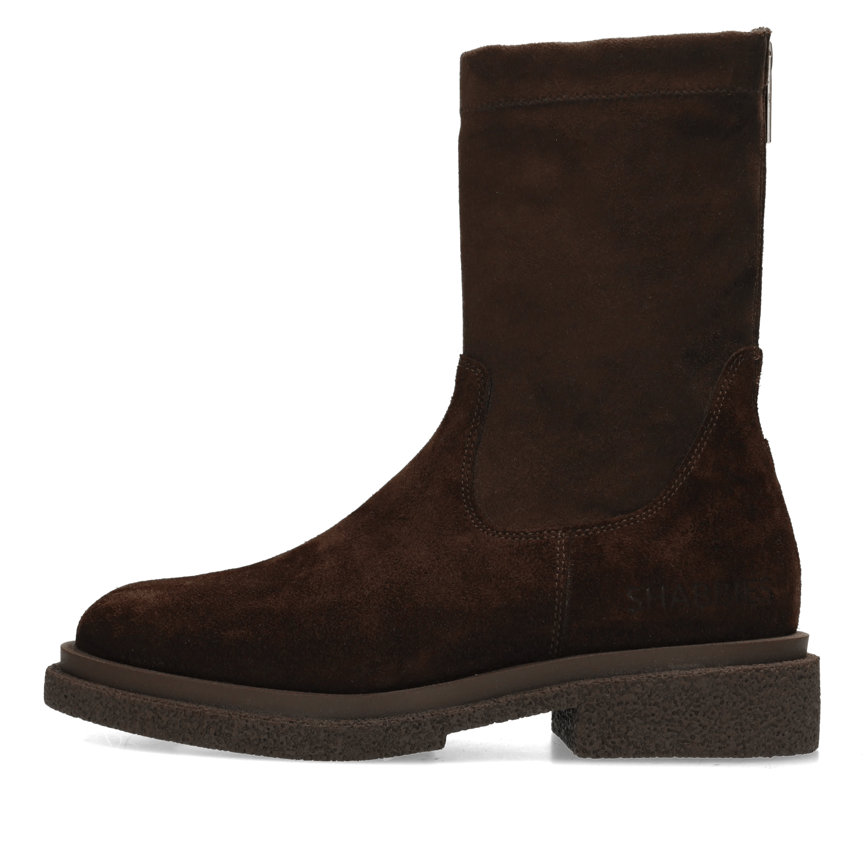 JANE STRETCH Ankle Boot suede/stretch Dark Brown