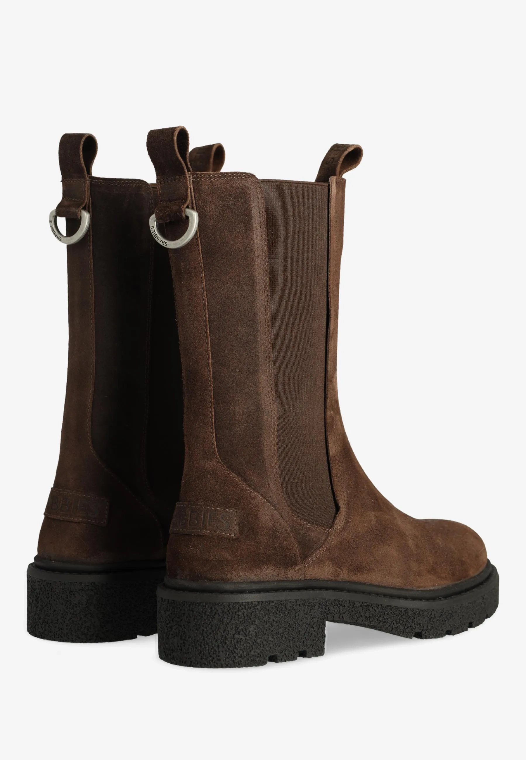 Jacy Shelly chelsealaars gewaxt suède Donkerbruin