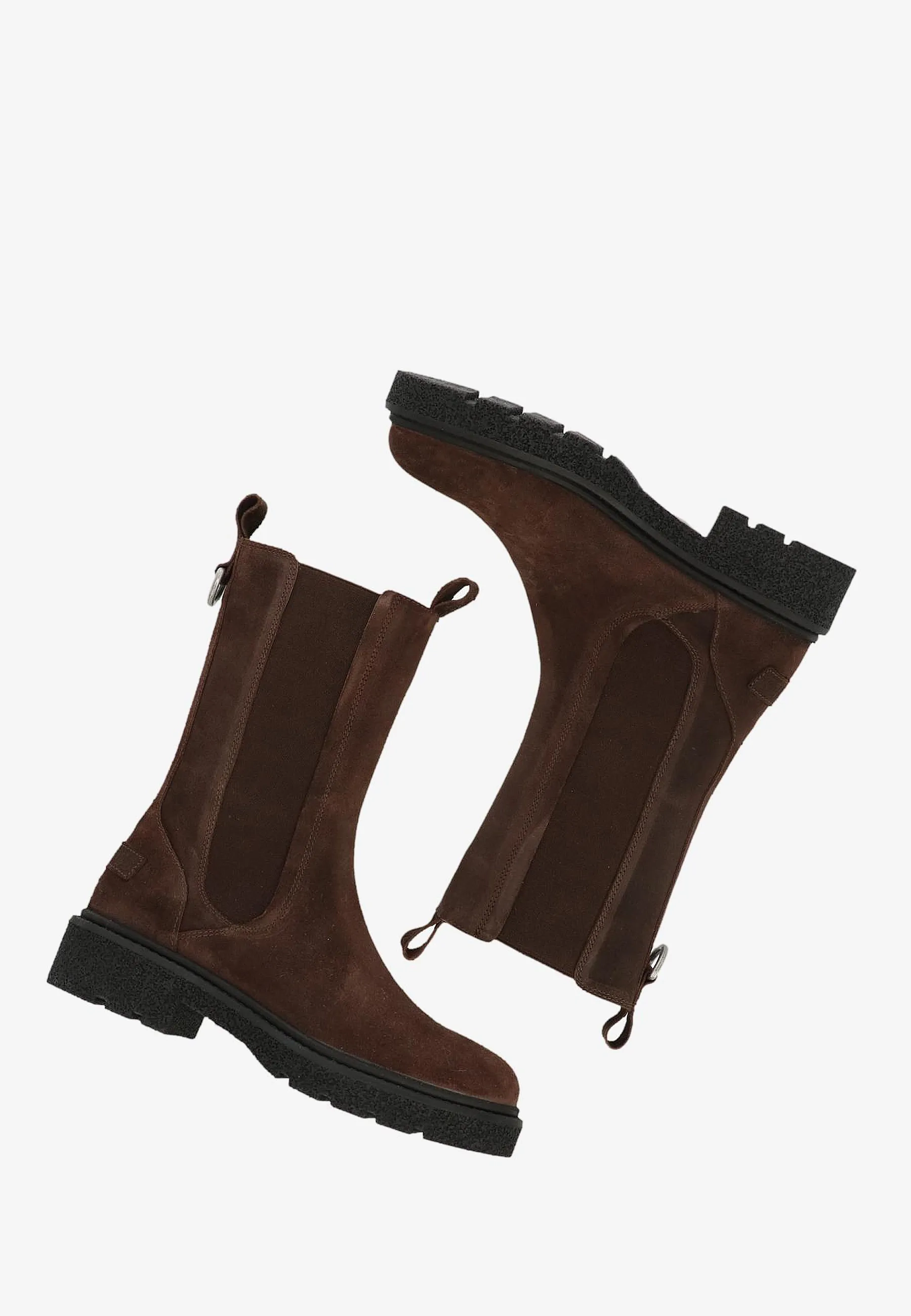 Jacy Shelly chelsealaars gewaxt suède Donkerbruin