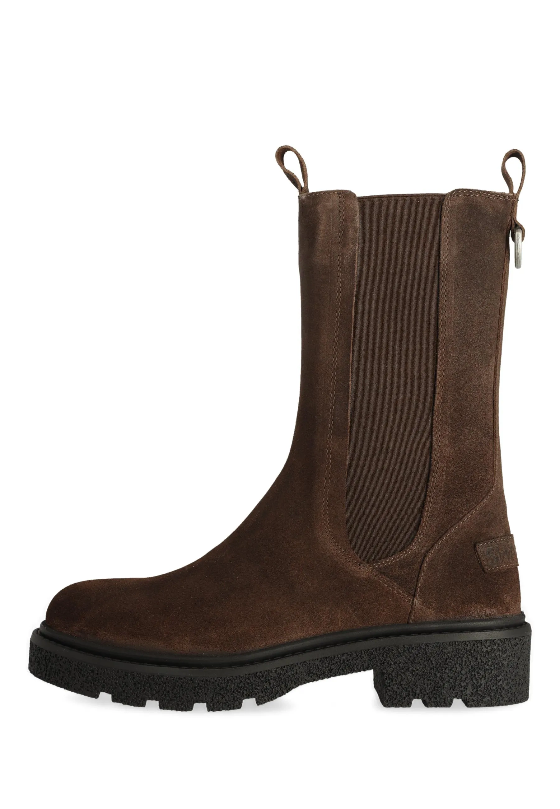 Jacy Shelly chelsealaars gewaxt suède Donkerbruin