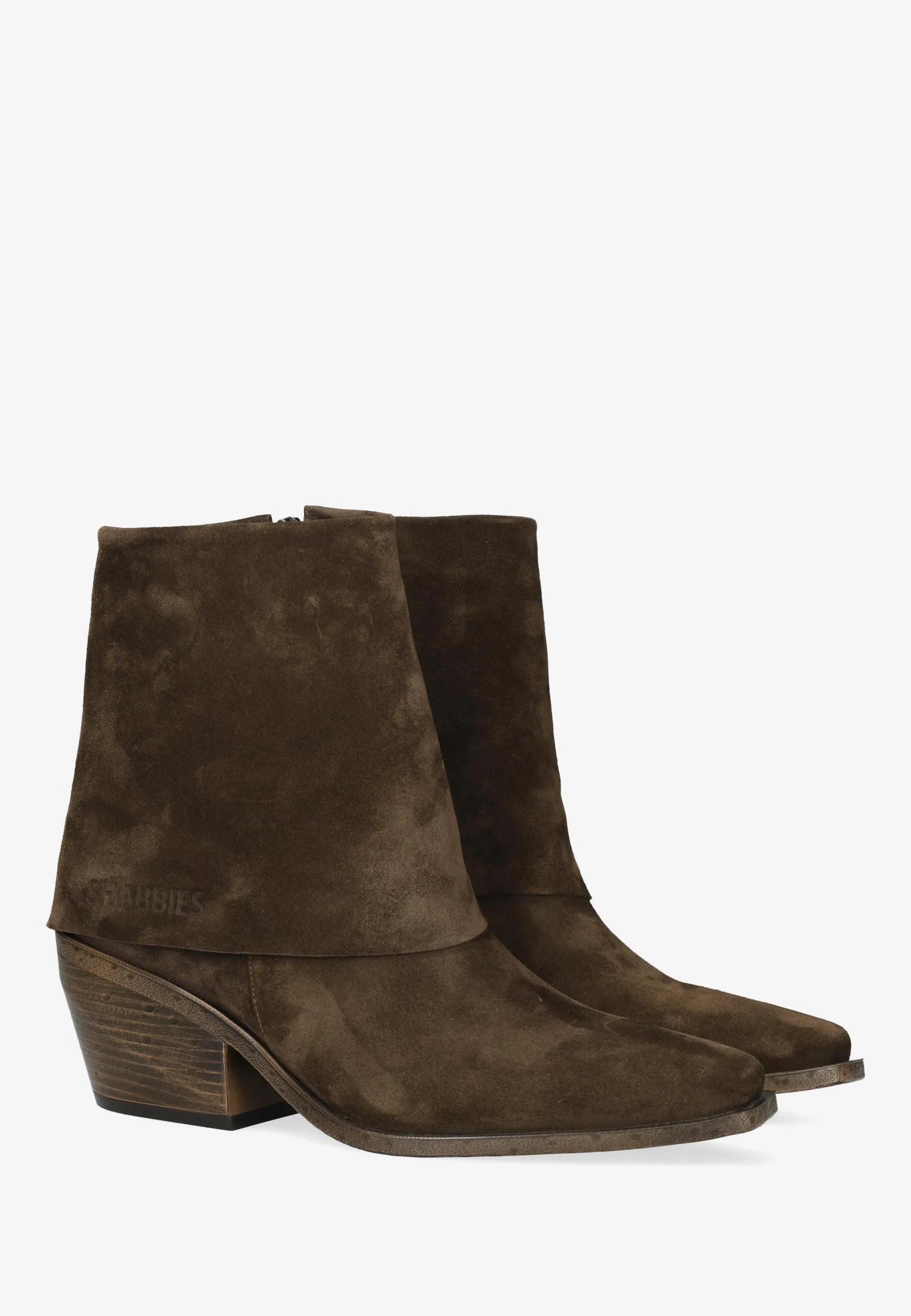 Jaira Double enkellaars Suède Donkerbruin