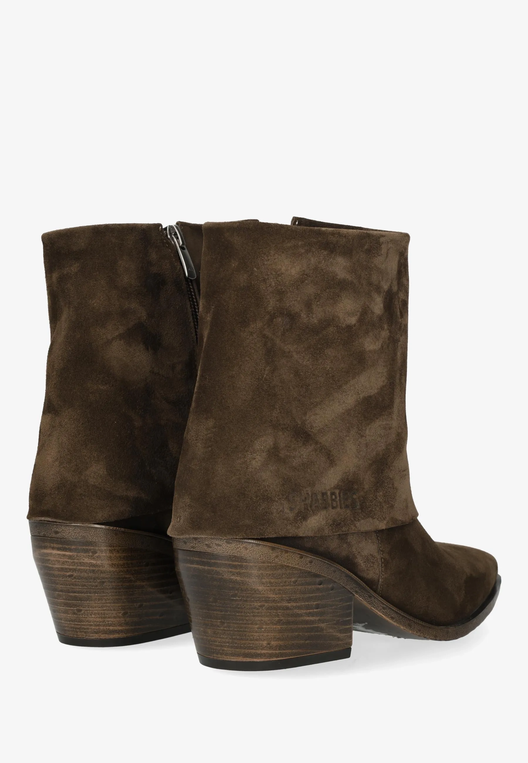 Jaira Double enkellaars Suède Donkerbruin