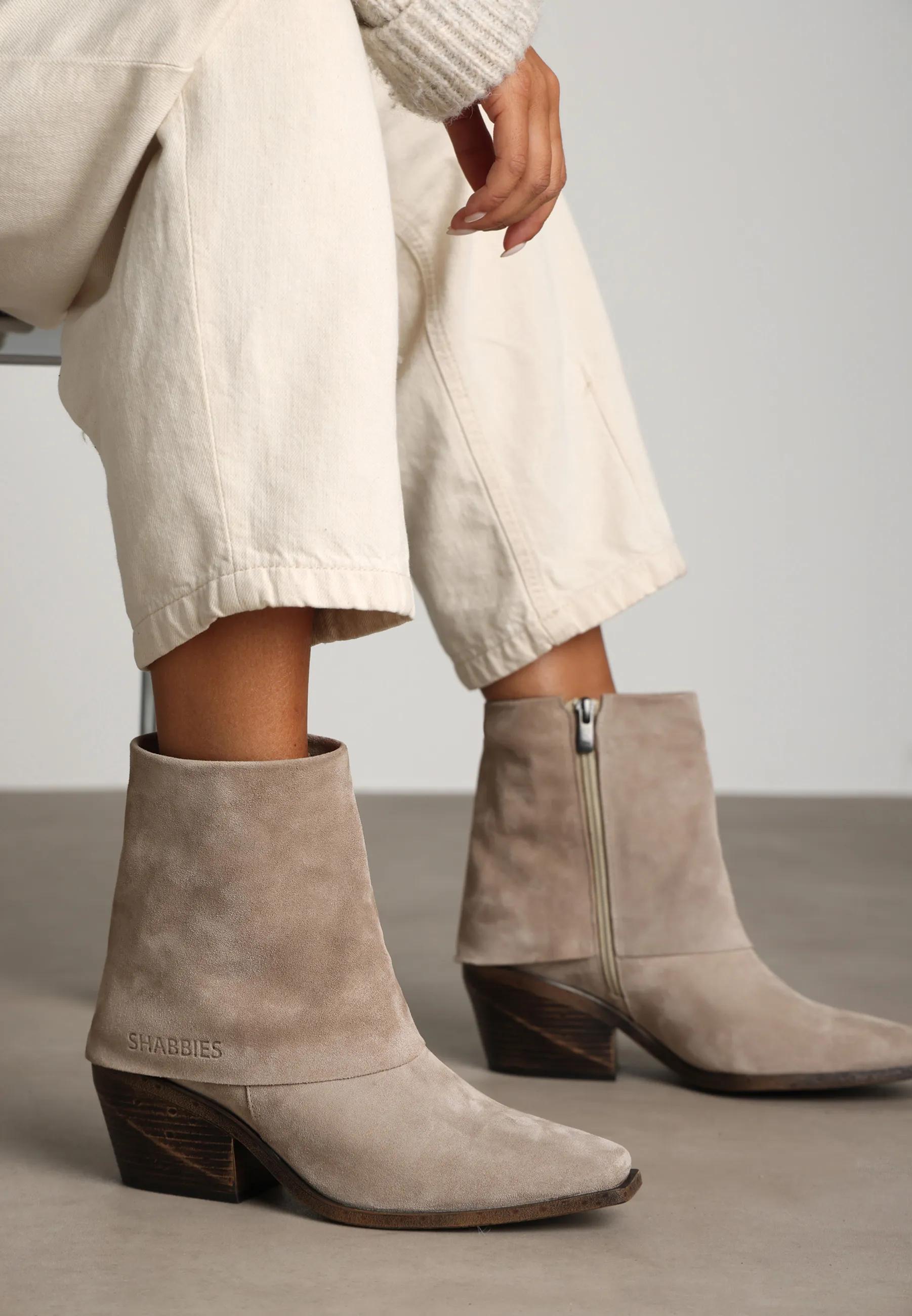 Jaira Double enkellaars Suède Taupe